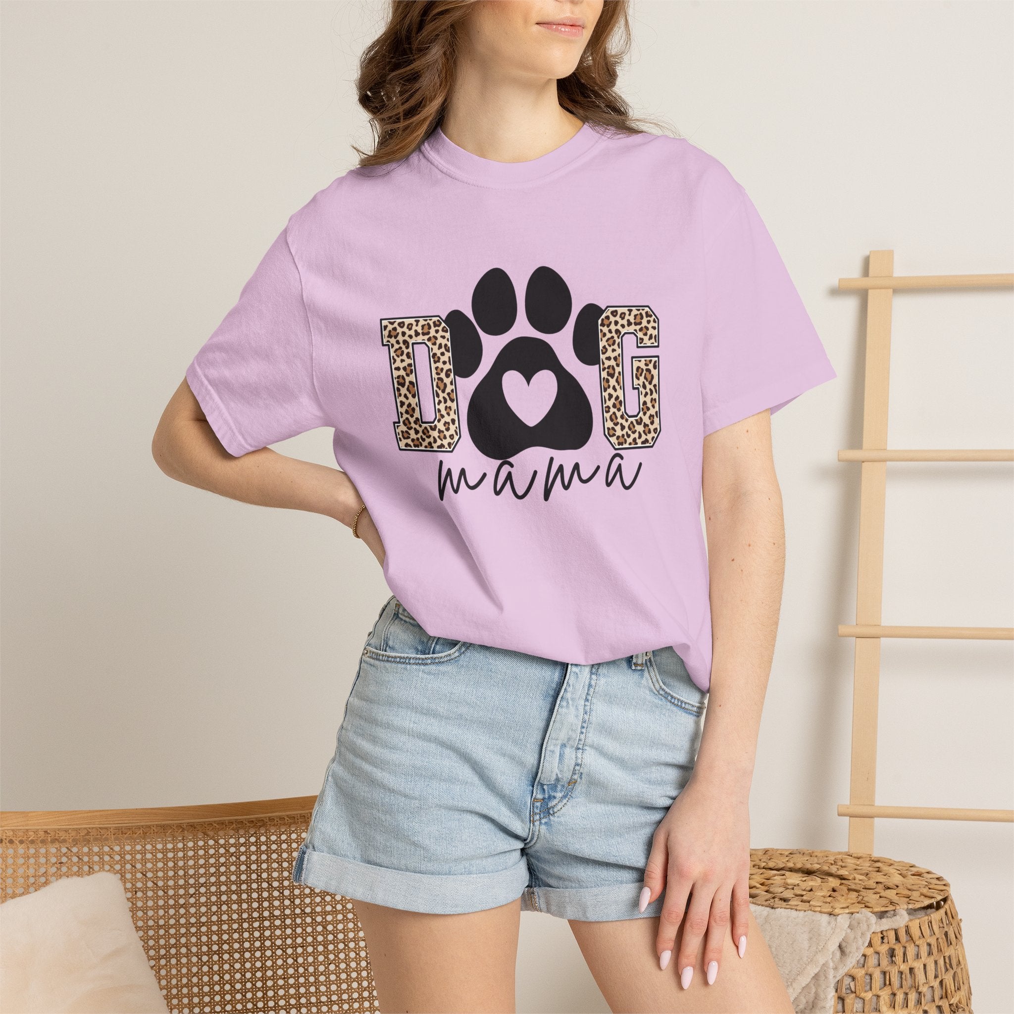Dog Mama Leopard Paw T-Shirt