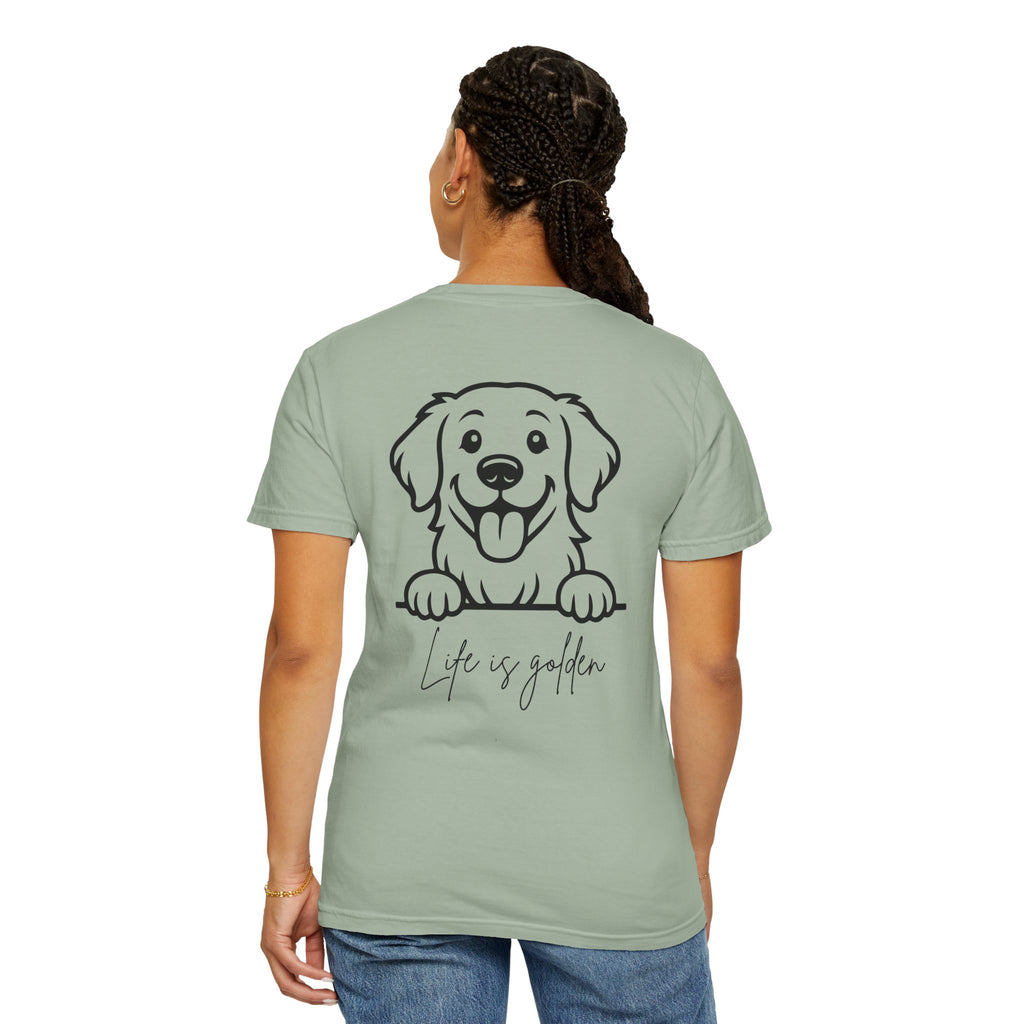 Golden Retriever T-Shirt — "Life is Golden" Cute Dog Graphic Tee