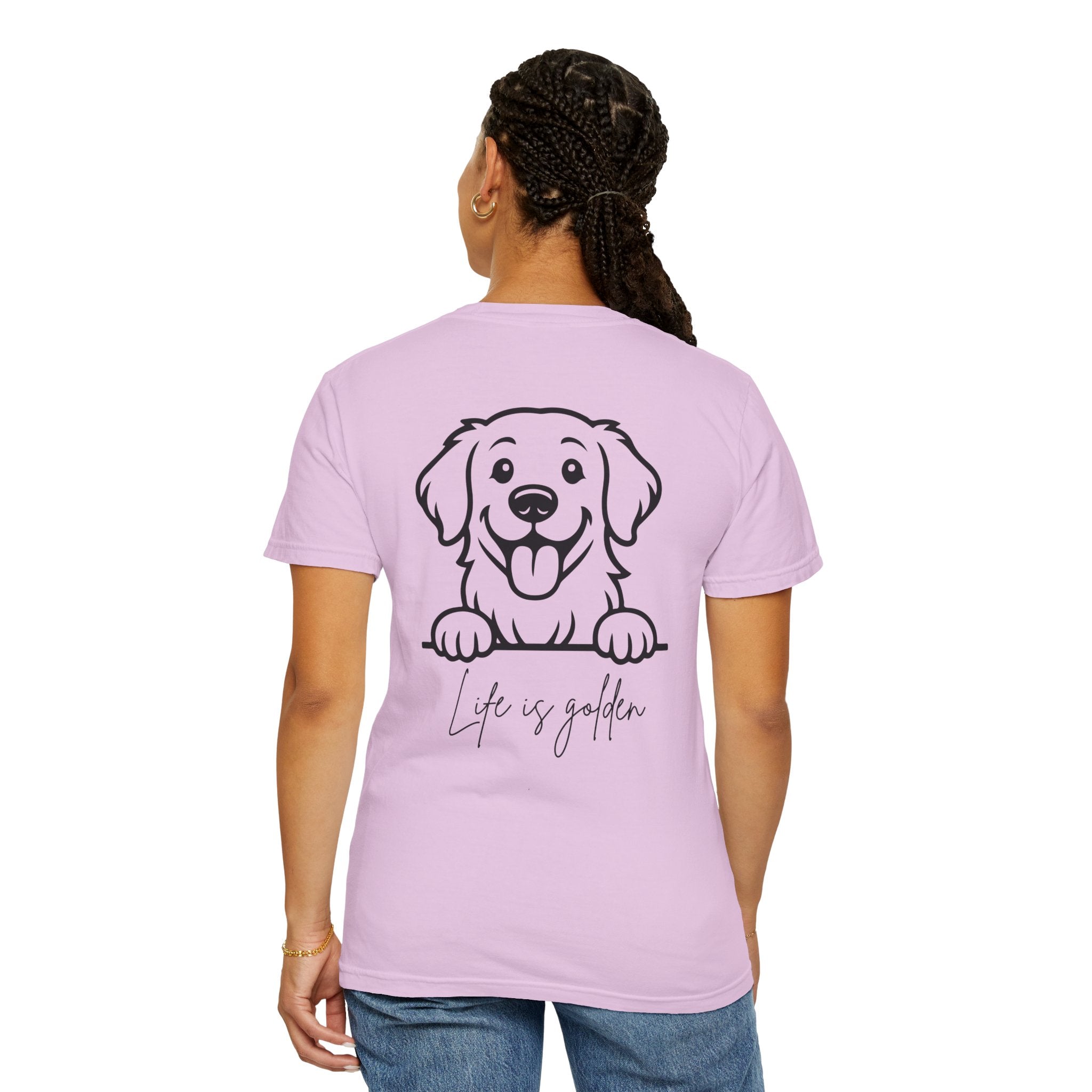 Golden Retriever T-Shirt — "Life is Golden" Cute Dog Graphic Tee