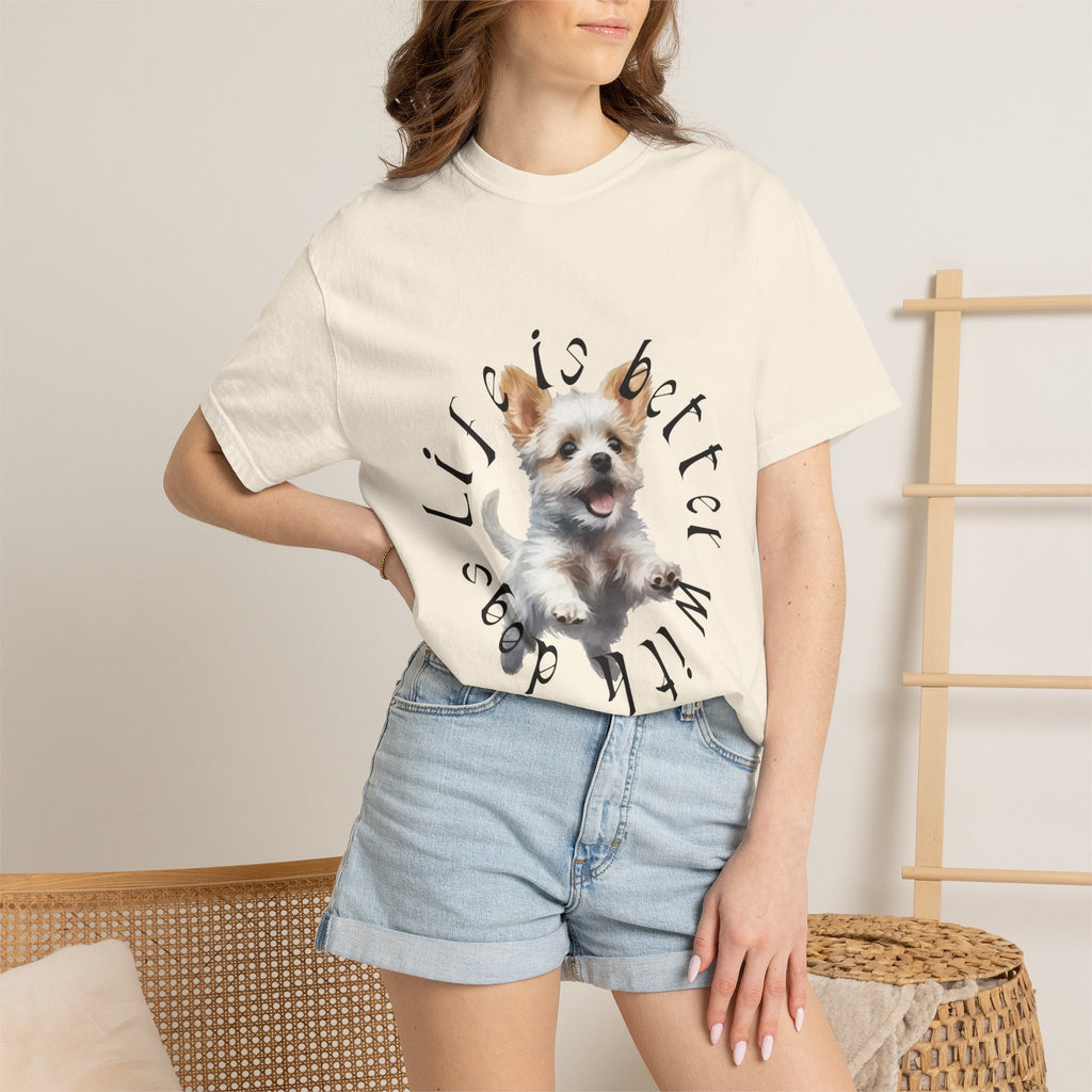Dog Lovers T-Shirt — "Life Is Better With Dogs" Graphic Tee