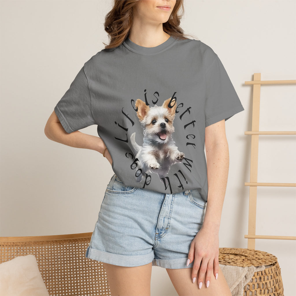 Dog Lovers T-Shirt — "Life Is Better With Dogs" Graphic Tee