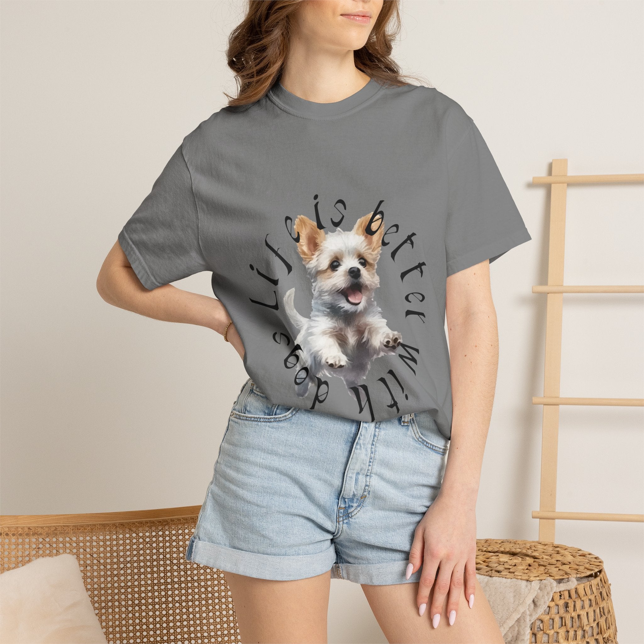 Dog Lovers T-Shirt — "Life Is Better With Dogs" Graphic Tee