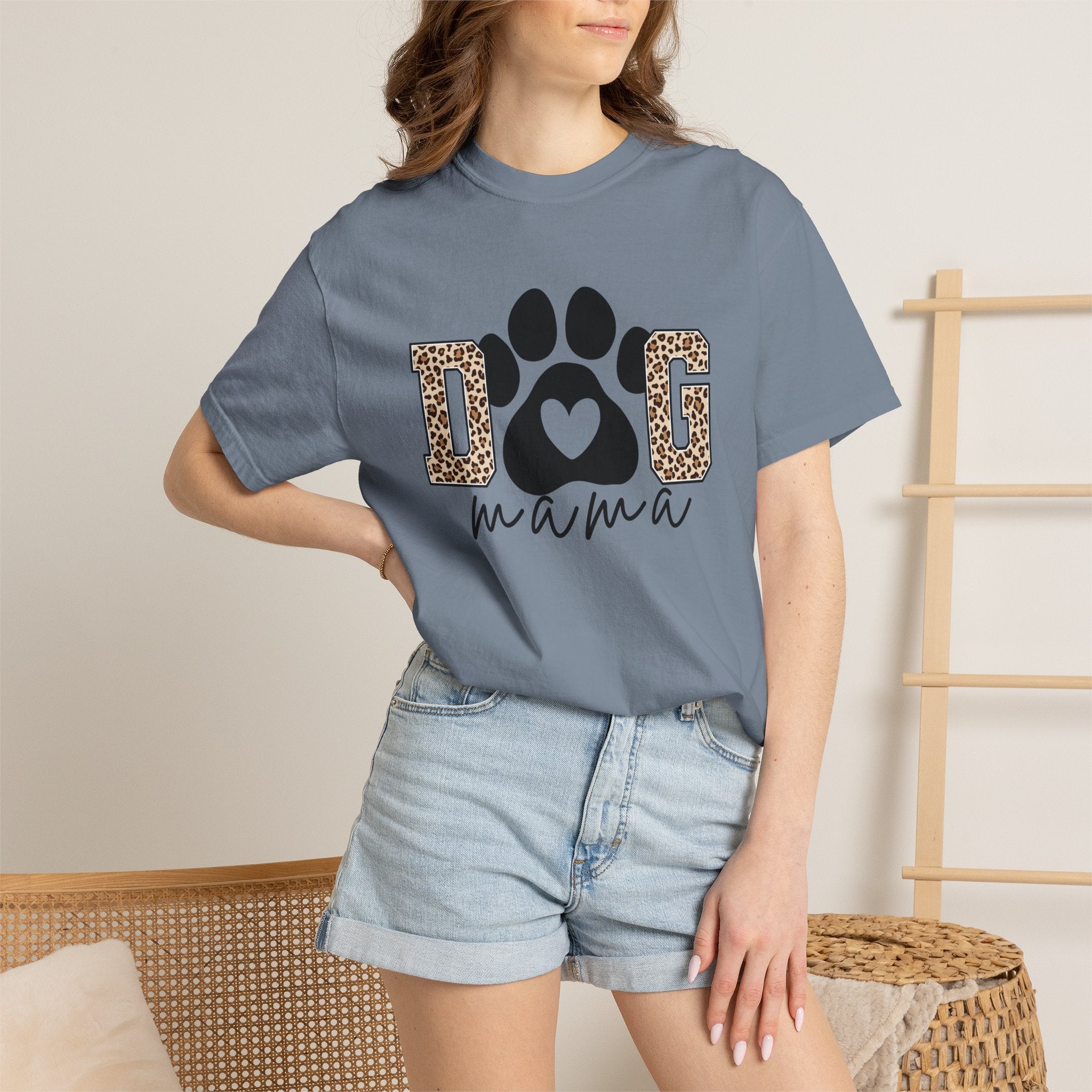 Dog Mama Leopard Paw T-Shirt