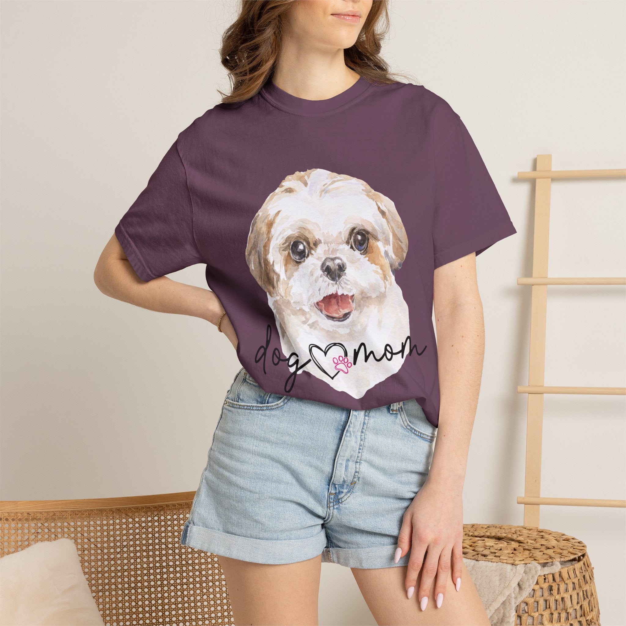 Dog Mom T-Shirt — Watercolor Puppy Graphic Tee