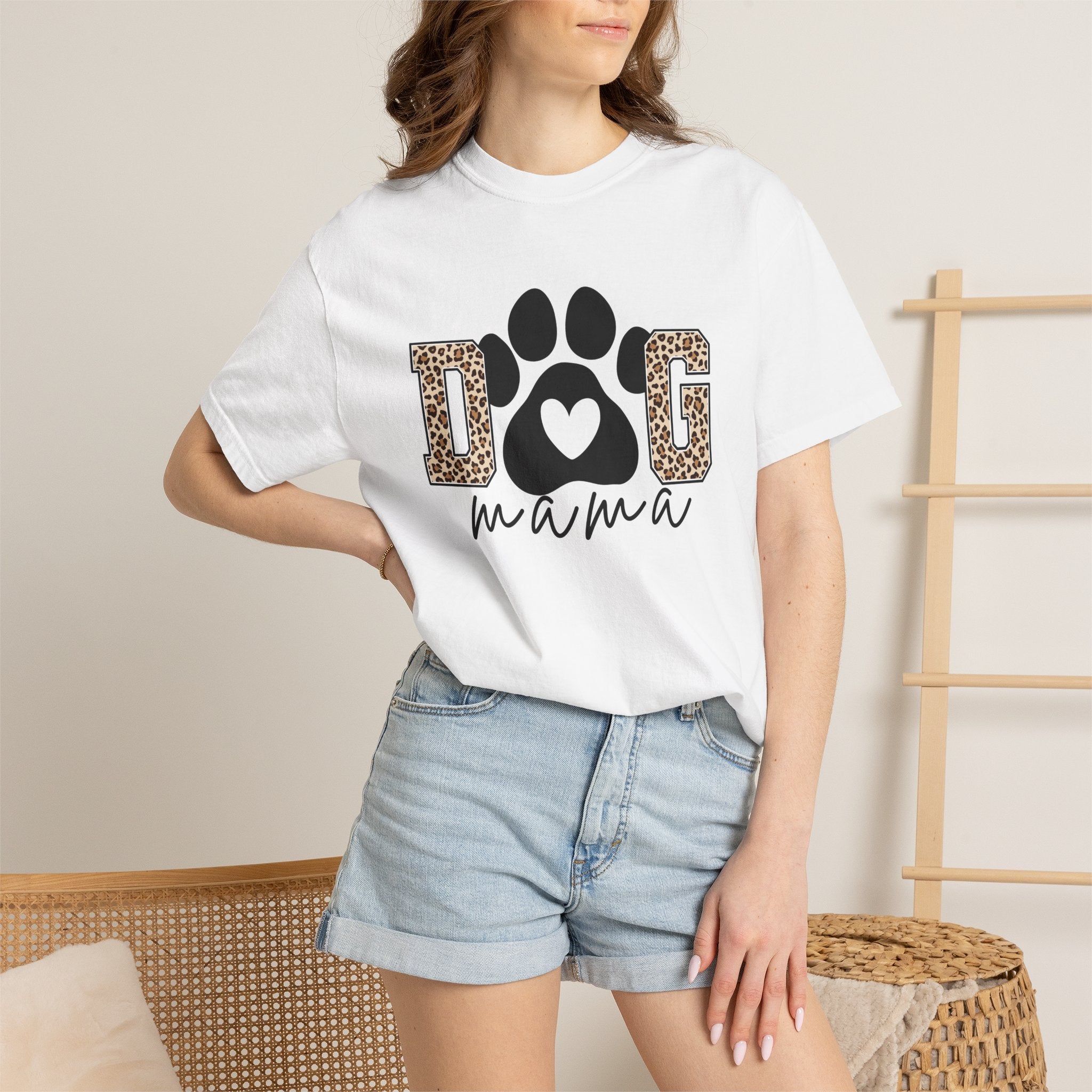 Dog Mama Leopard Paw T-Shirt