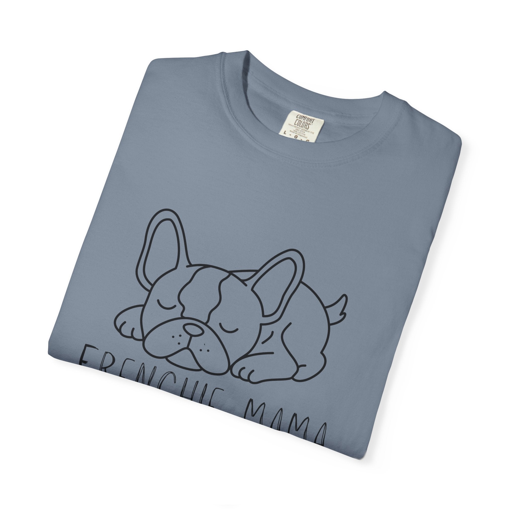 Frenchie Mama T-Shirt — Cute Sleeping French Bulldog Tee for Dog Moms