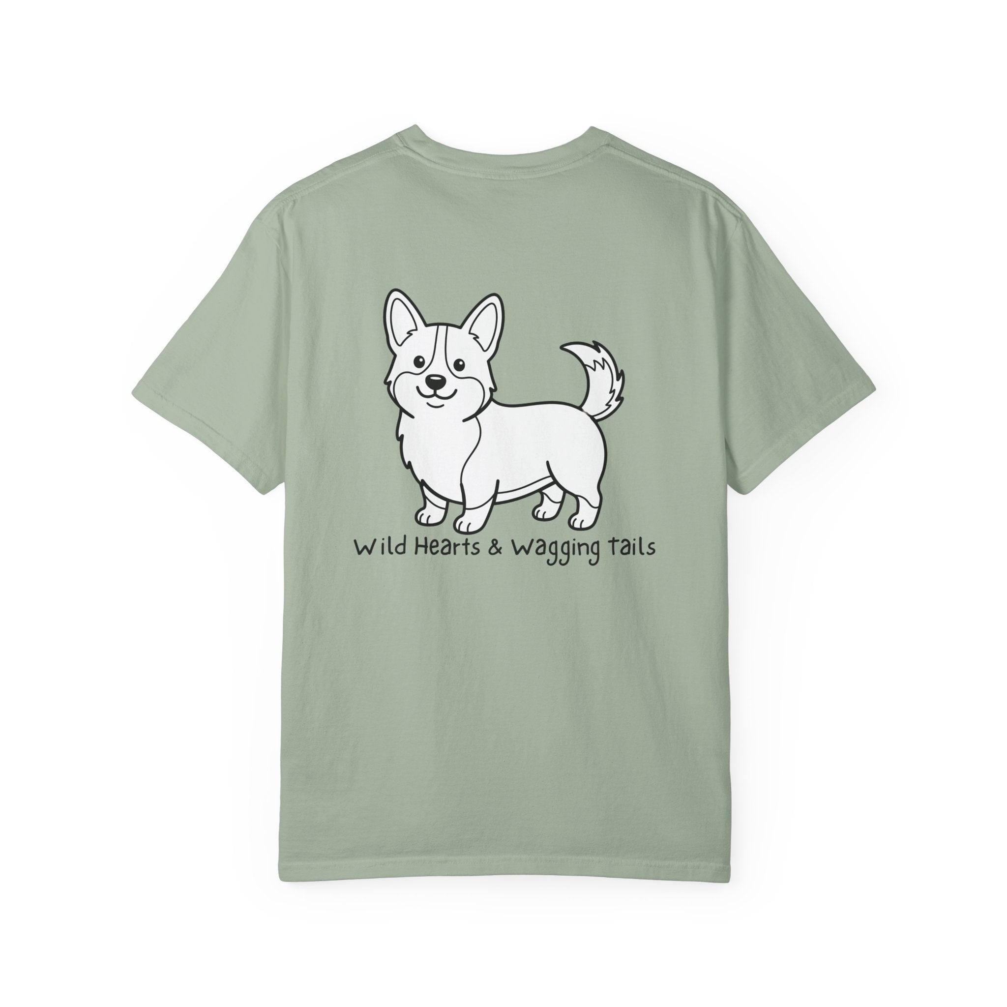 Corgi Graphic T-Shirt — "Wild Hearts & Wagging Tails"