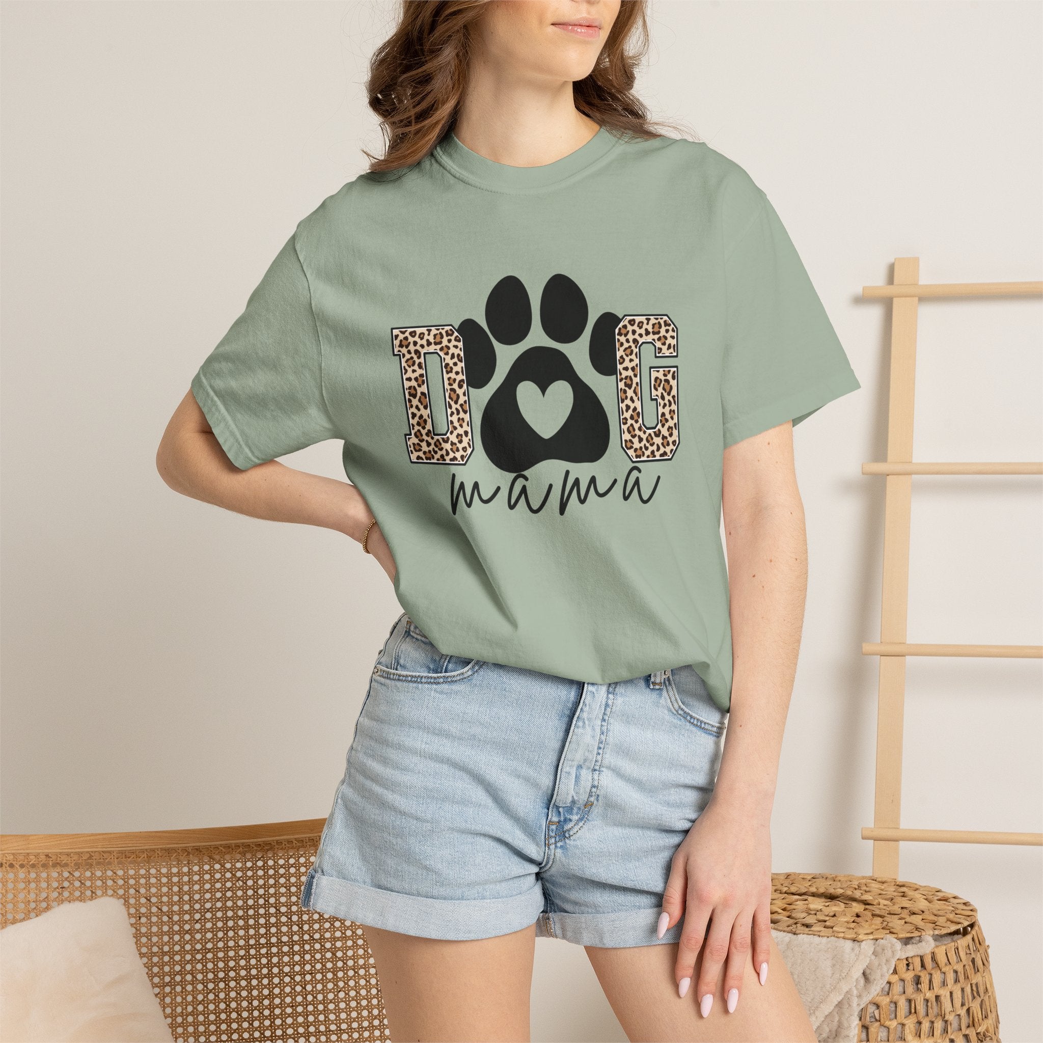 Dog Mama Leopard Paw T-Shirt