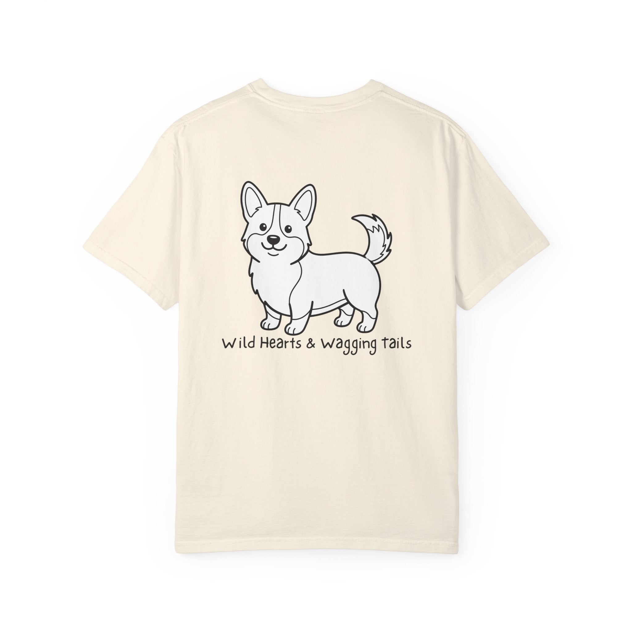 Corgi Graphic T-Shirt — "Wild Hearts & Wagging Tails"