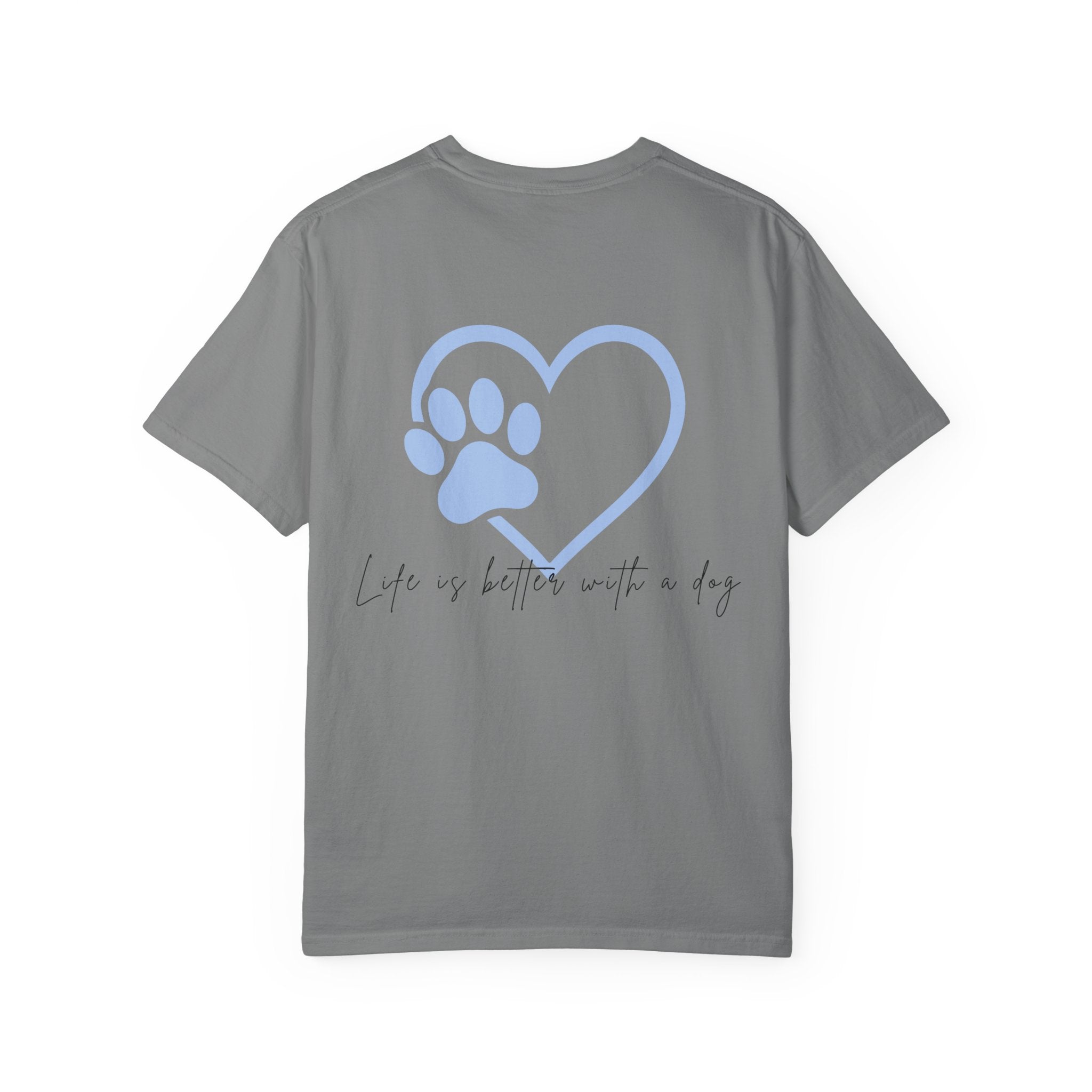 Dog Lover Heart Paw T-Shirt — "Life is Better with a Dog"