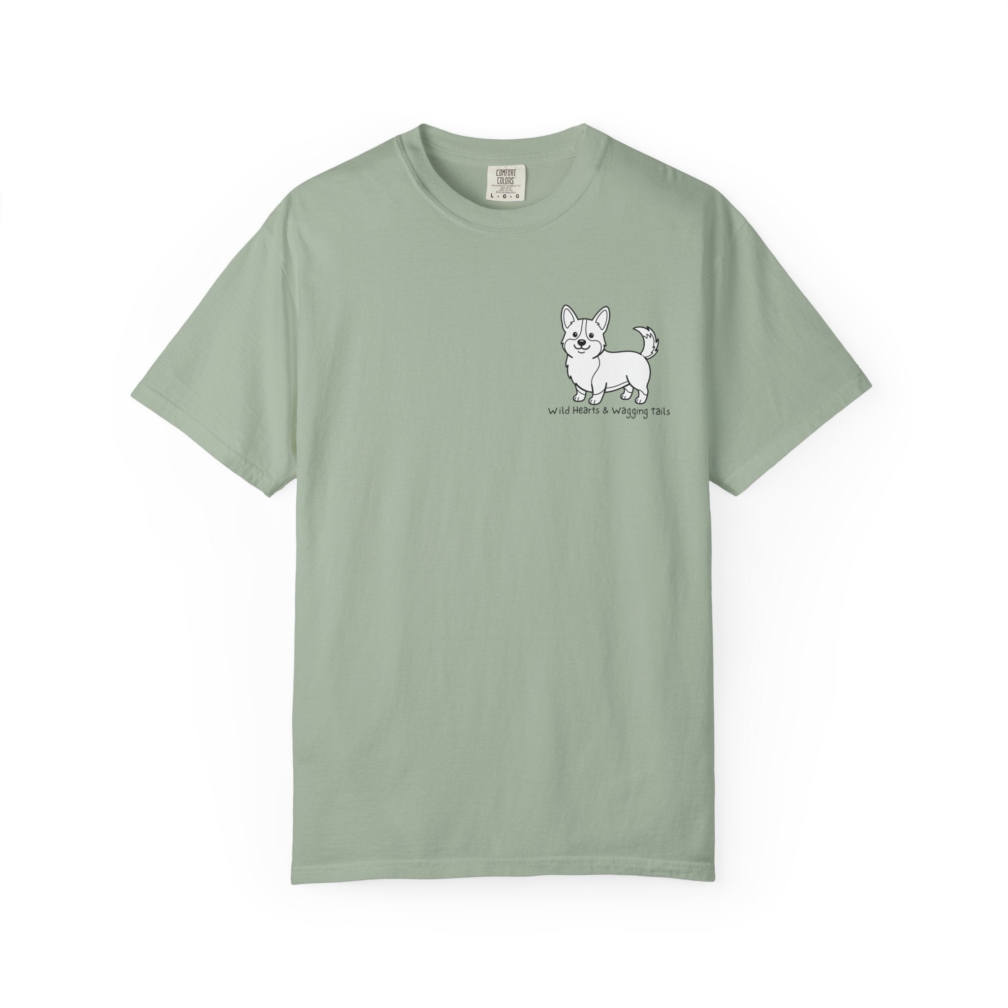 Corgi Graphic T-Shirt — "Wild Hearts & Wagging Tails"