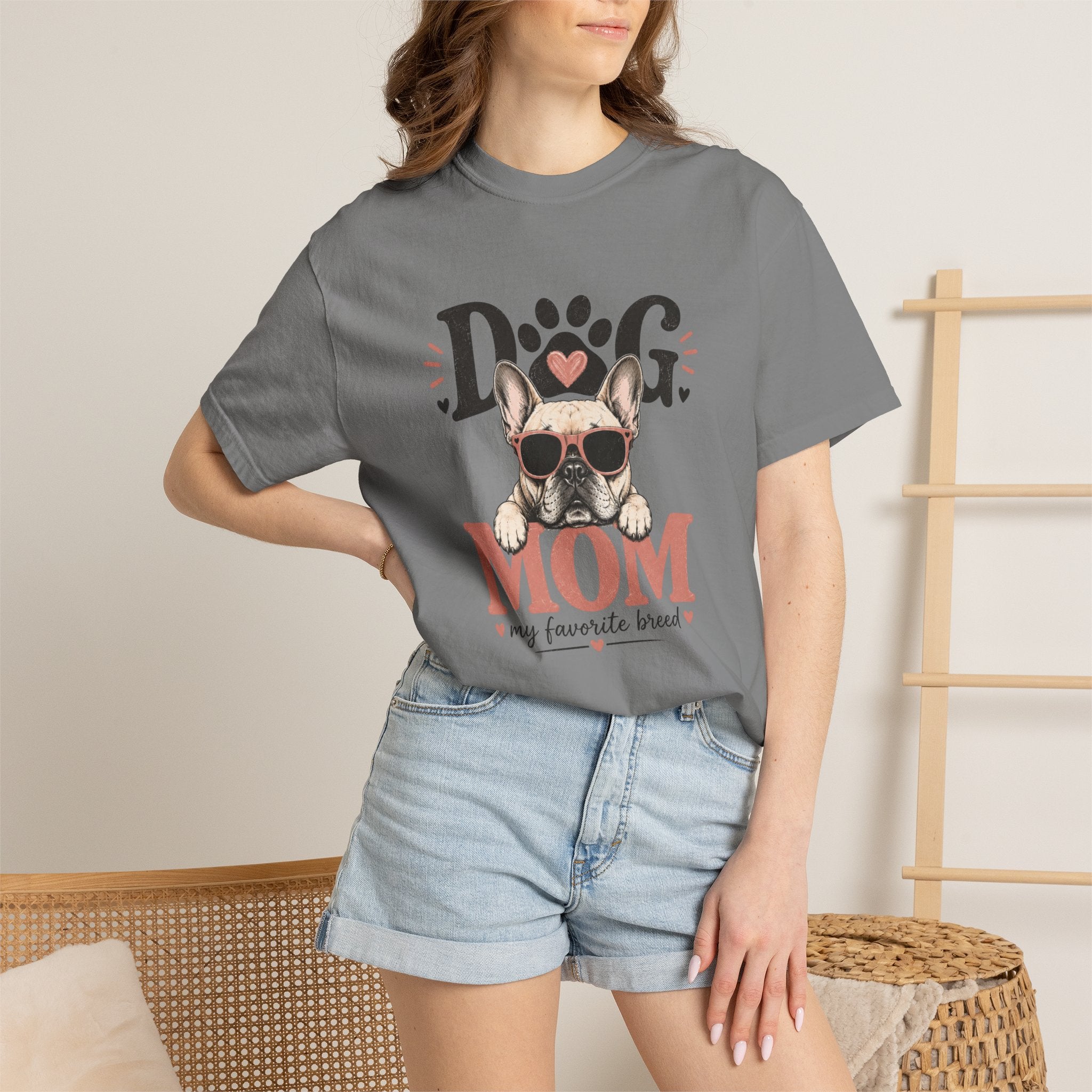 Dog Mom T-Shirt – My Favorite Breed French Bulldog Design
