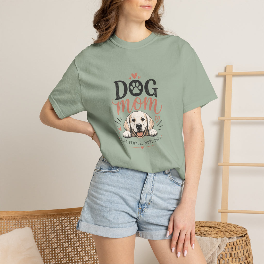 Dog Mom T‑Shirt — Cute Paw Print & Puppy Graphic Tee for Dog Lovers