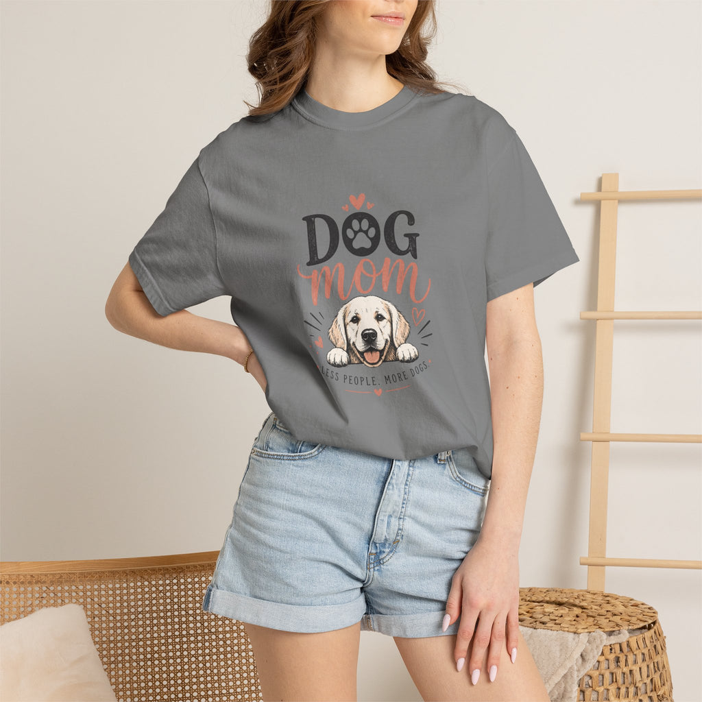 Dog Mom T‑Shirt — Cute Paw Print & Puppy Graphic Tee for Dog Lovers