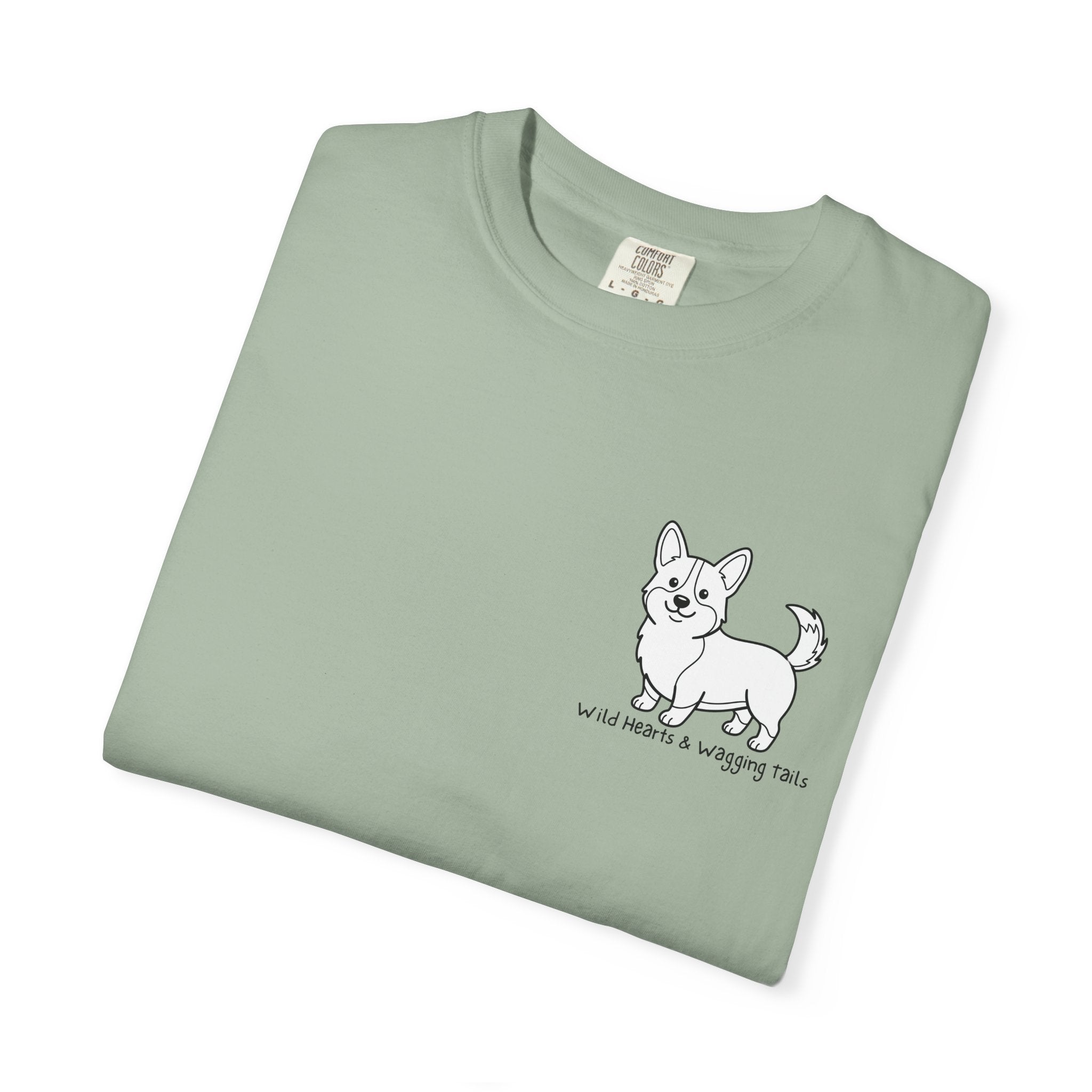 Corgi Graphic T-Shirt — "Wild Hearts & Wagging Tails"