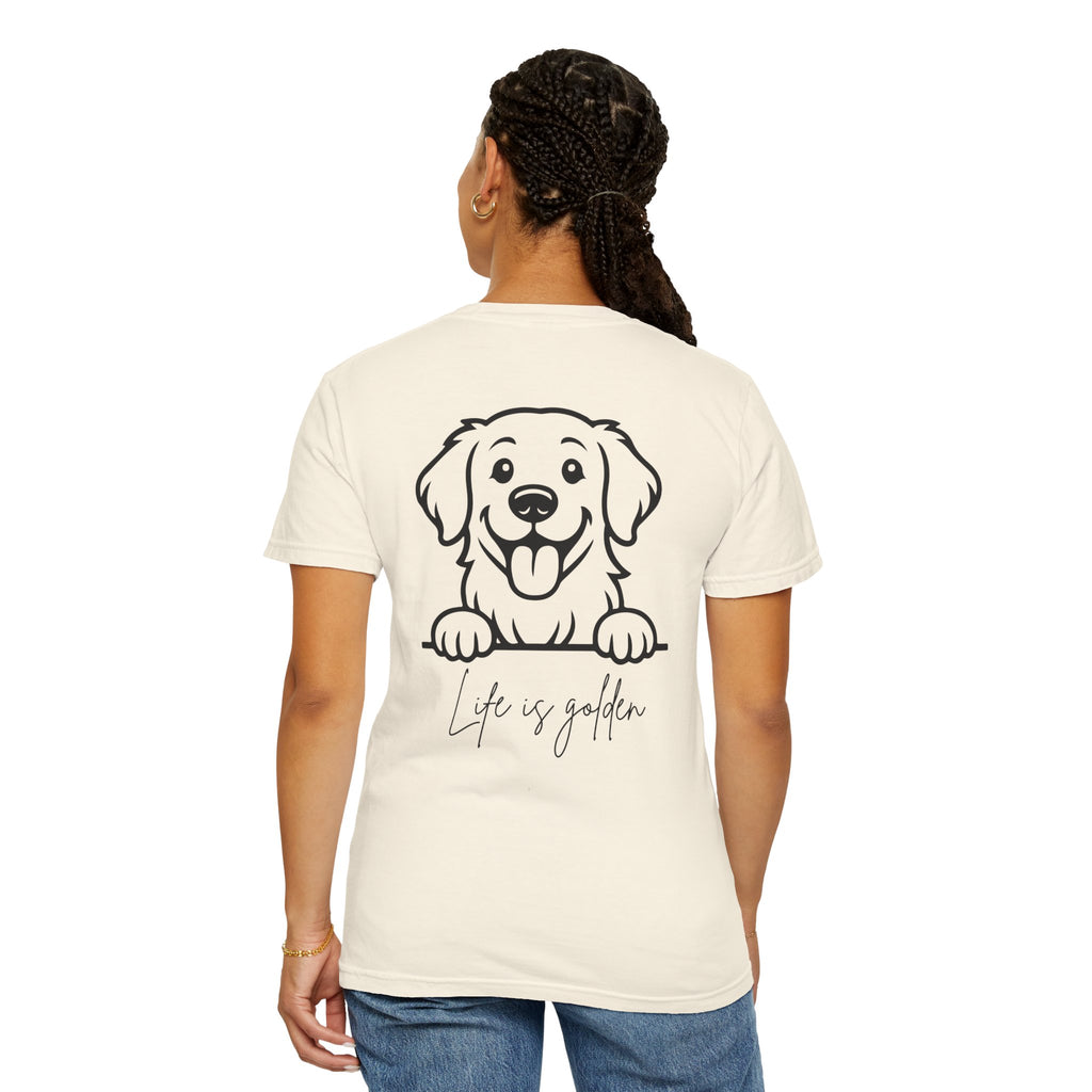Golden Retriever T-Shirt — "Life is Golden" Cute Dog Graphic Tee