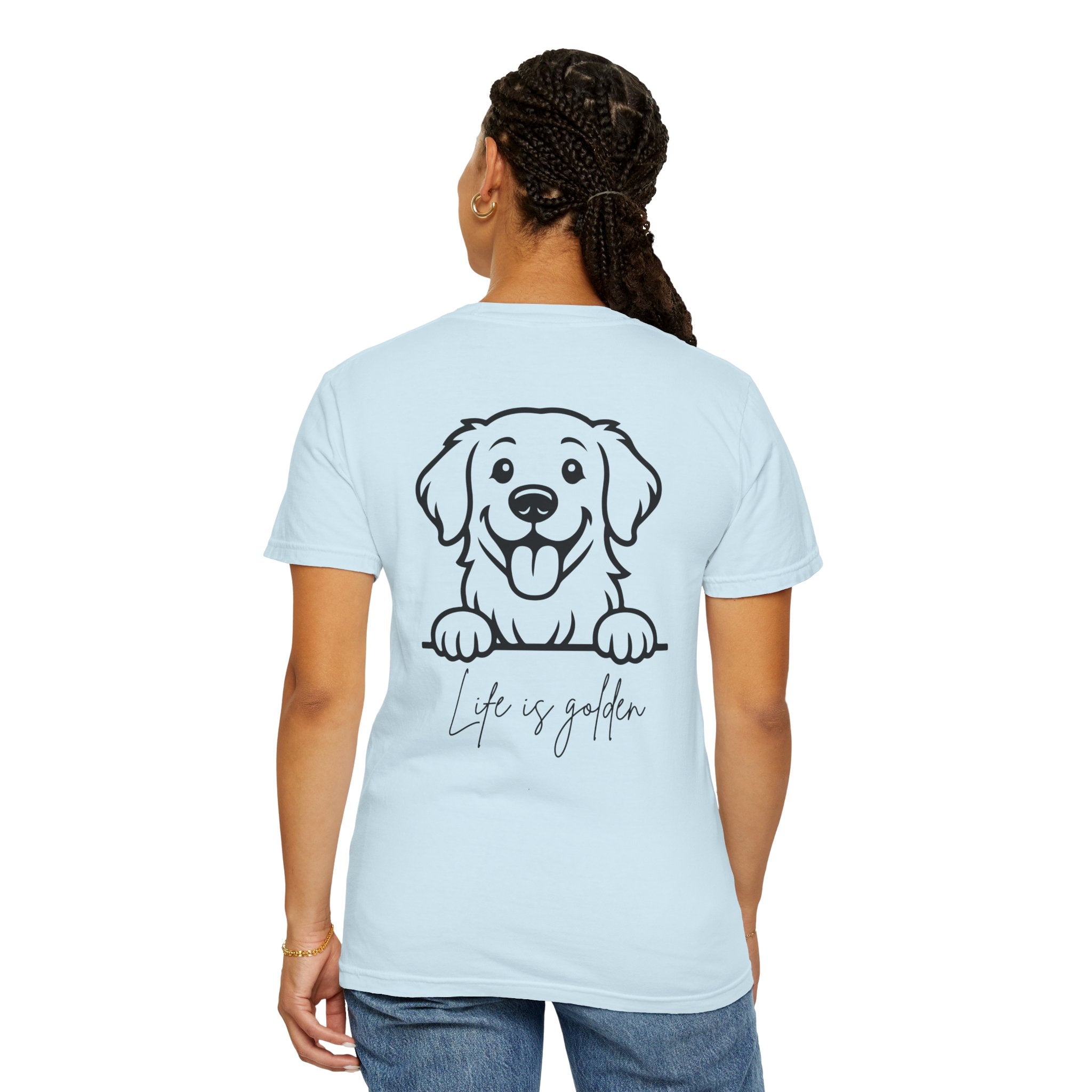 Golden Retriever T-Shirt — "Life is Golden" Cute Dog Graphic Tee