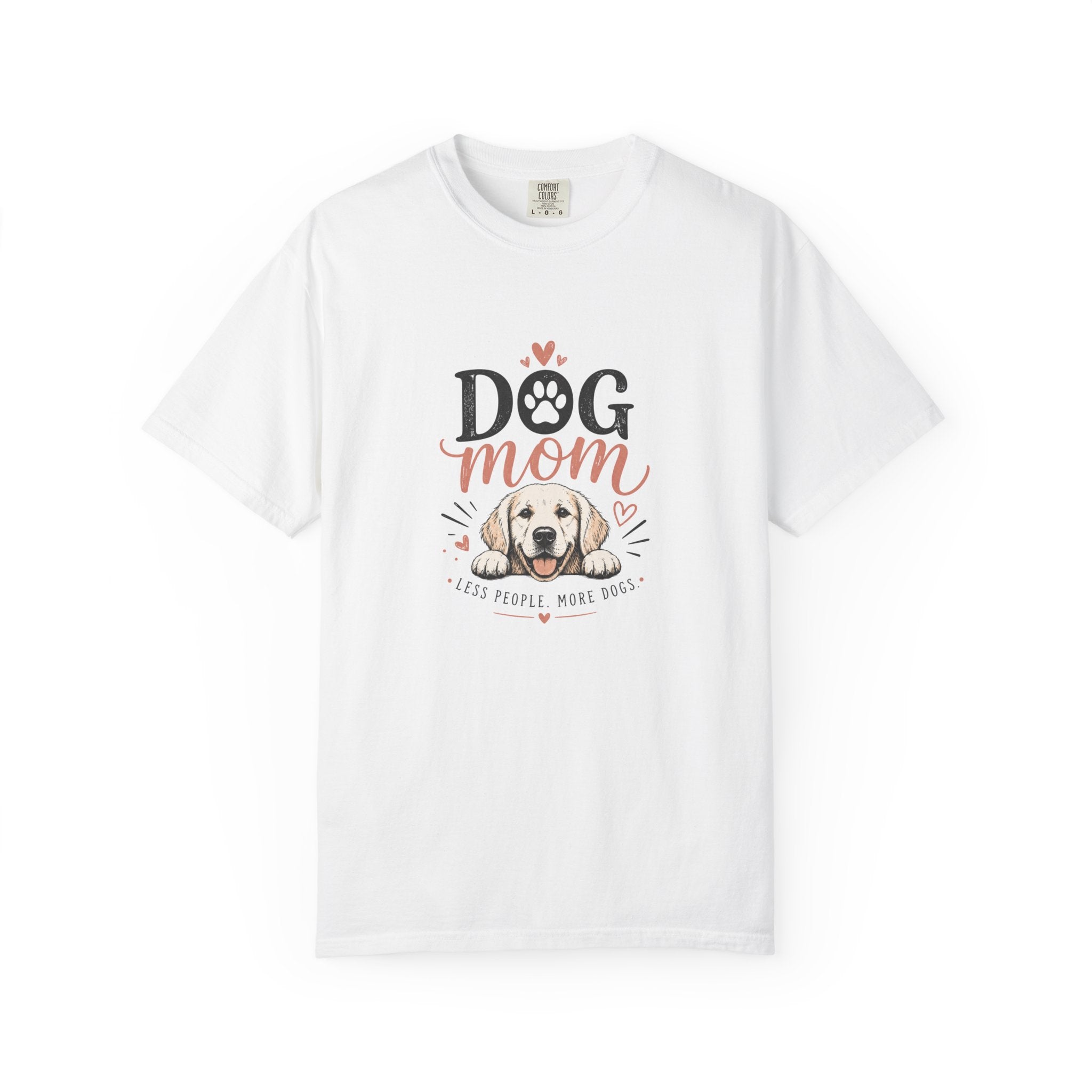 Dog Mom T‑Shirt — Cute Paw Print & Puppy Graphic Tee for Dog Lovers