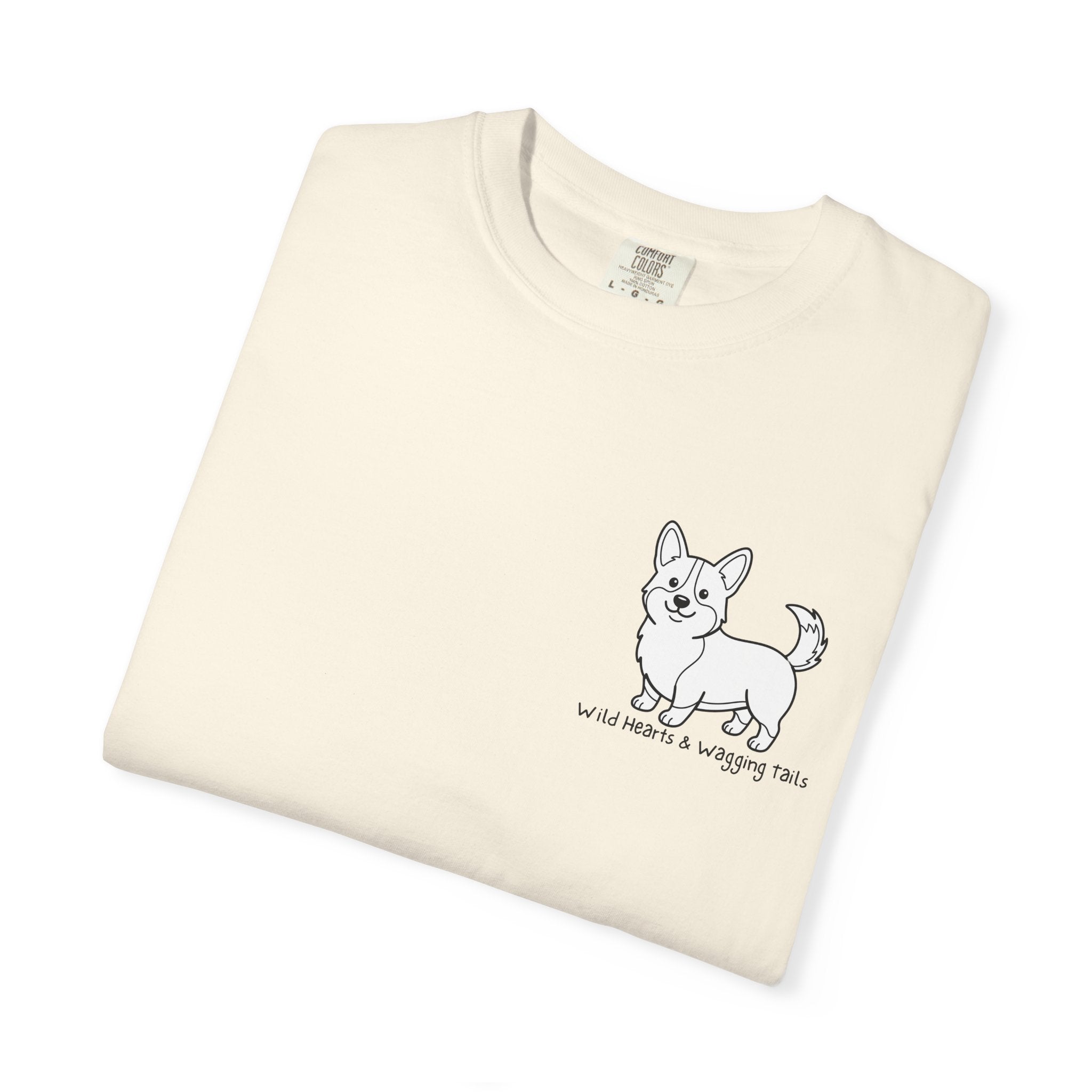 Corgi Graphic T-Shirt — "Wild Hearts & Wagging Tails"