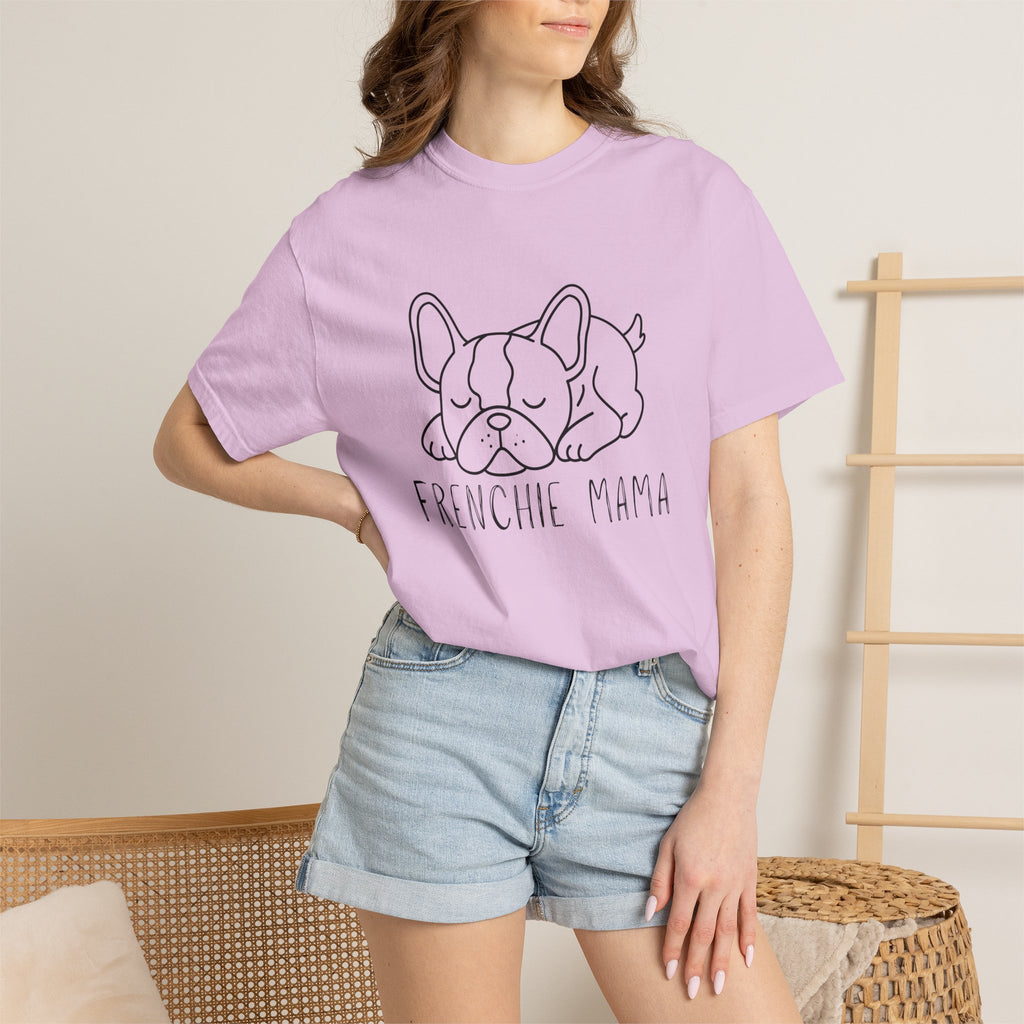 Frenchie Mama T-Shirt — Cute Sleeping French Bulldog Tee for Dog Moms