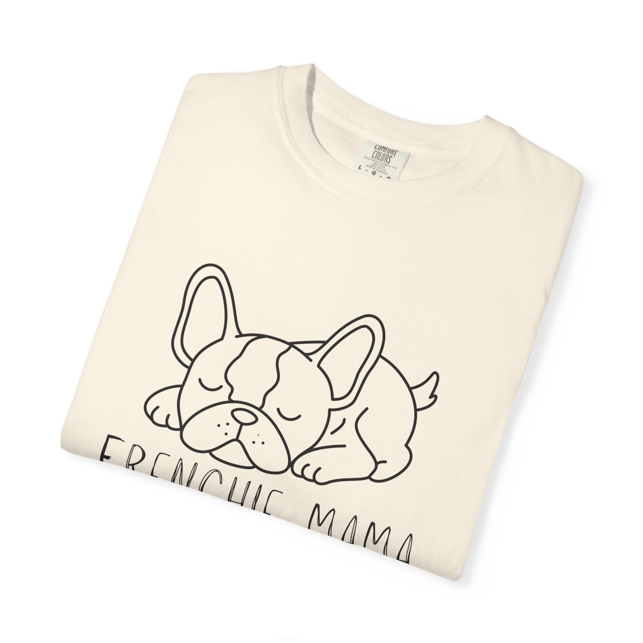 Frenchie Mama T-Shirt — Cute Sleeping French Bulldog Tee for Dog Moms