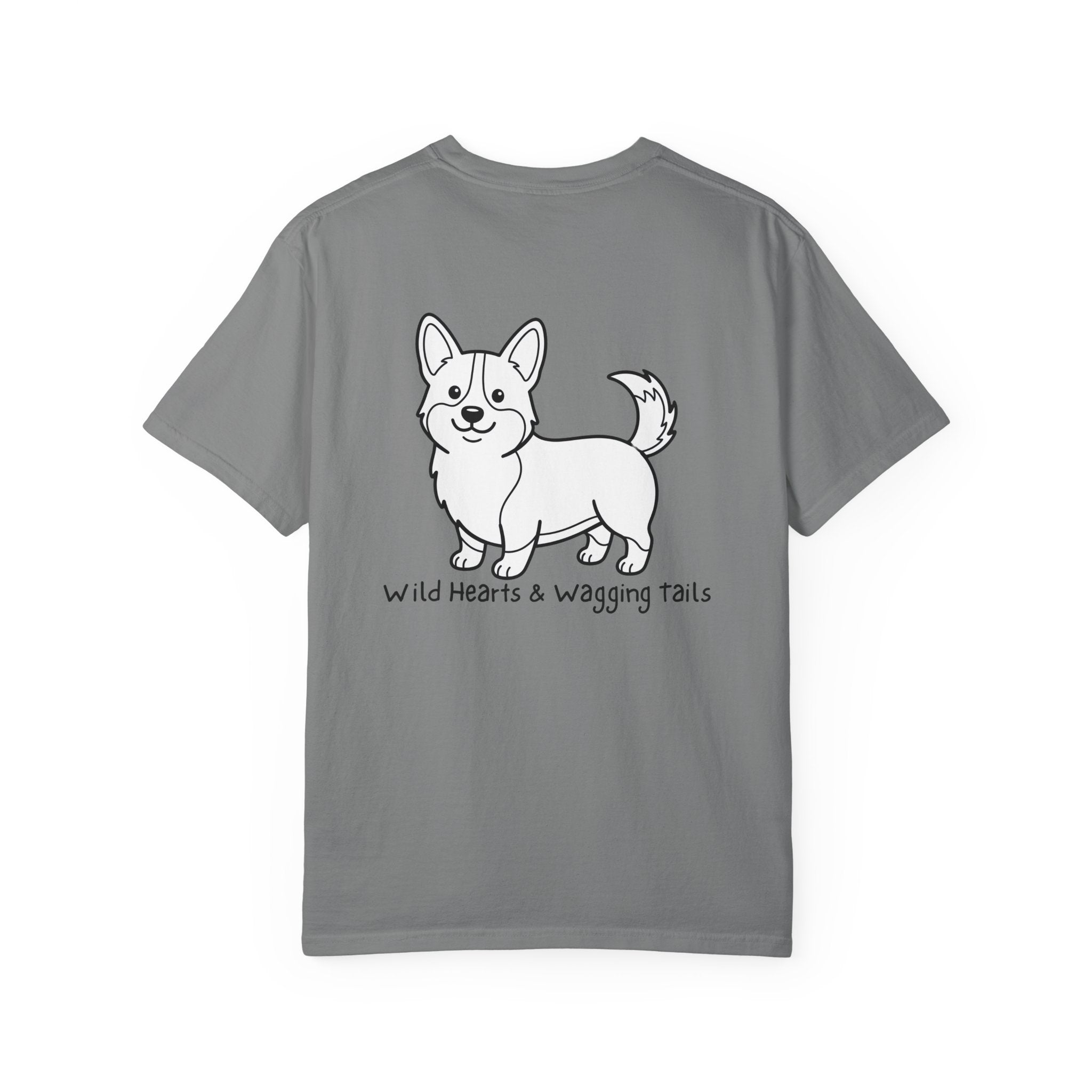 Corgi Graphic T-Shirt — "Wild Hearts & Wagging Tails"