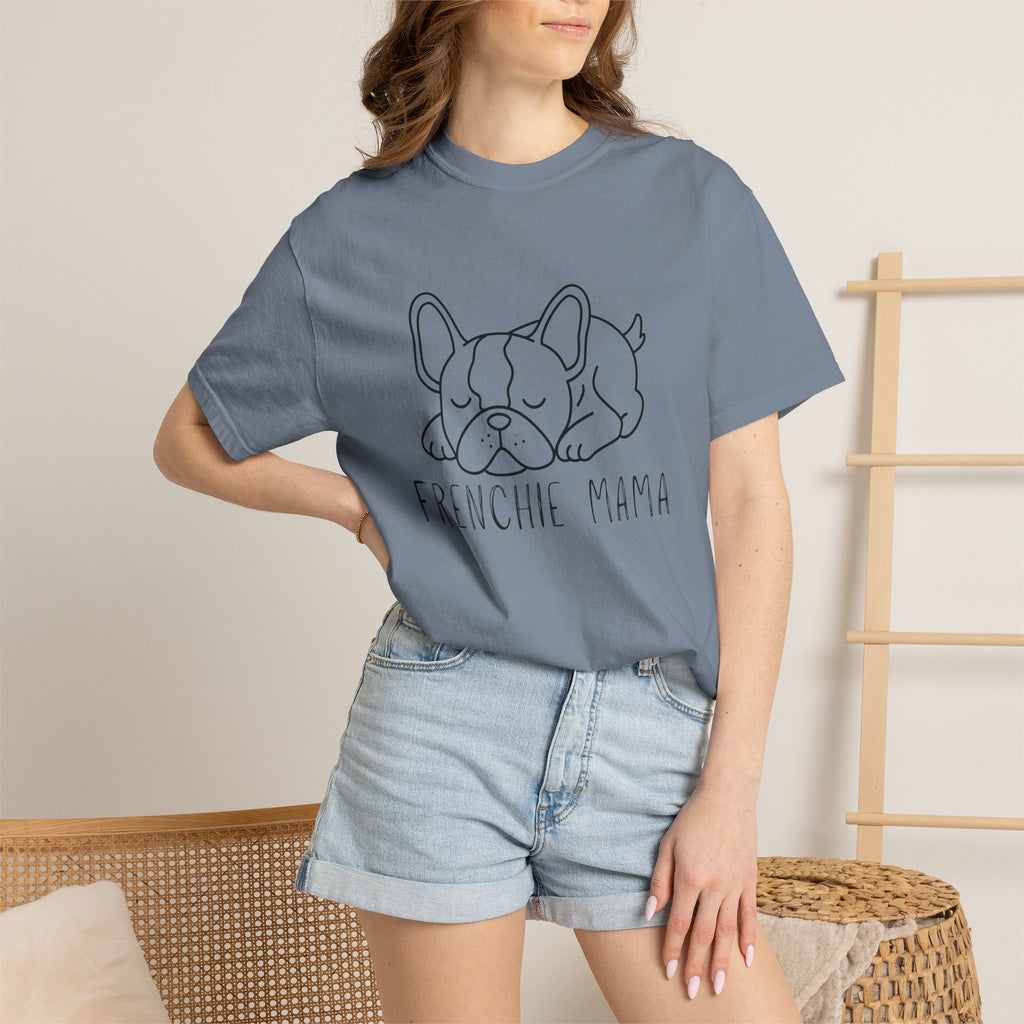 Frenchie Mama T-Shirt — Cute Sleeping French Bulldog Tee for Dog Moms