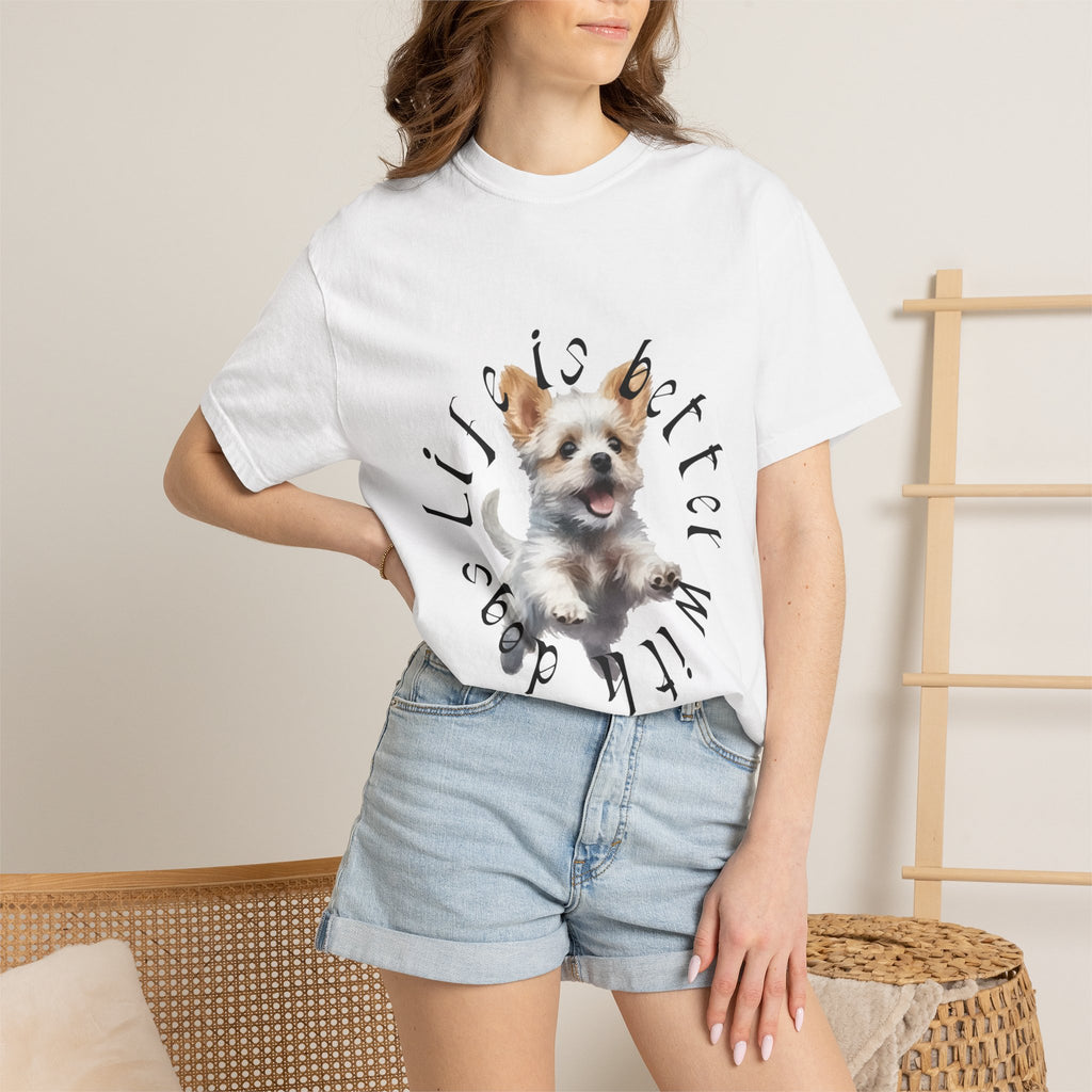Dog Lovers T-Shirt — "Life Is Better With Dogs" Graphic Tee