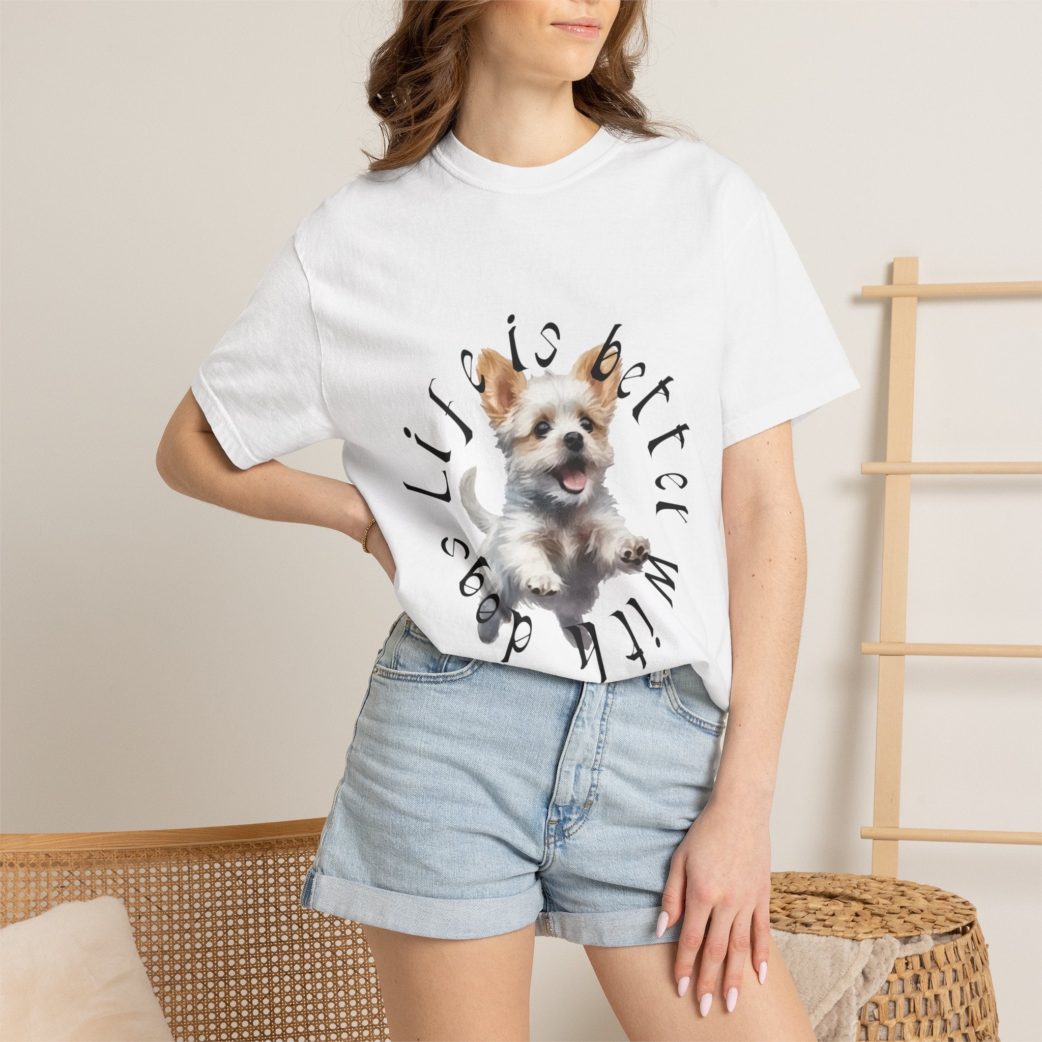 Dog Lovers T-Shirt — "Life Is Better With Dogs" Graphic Tee