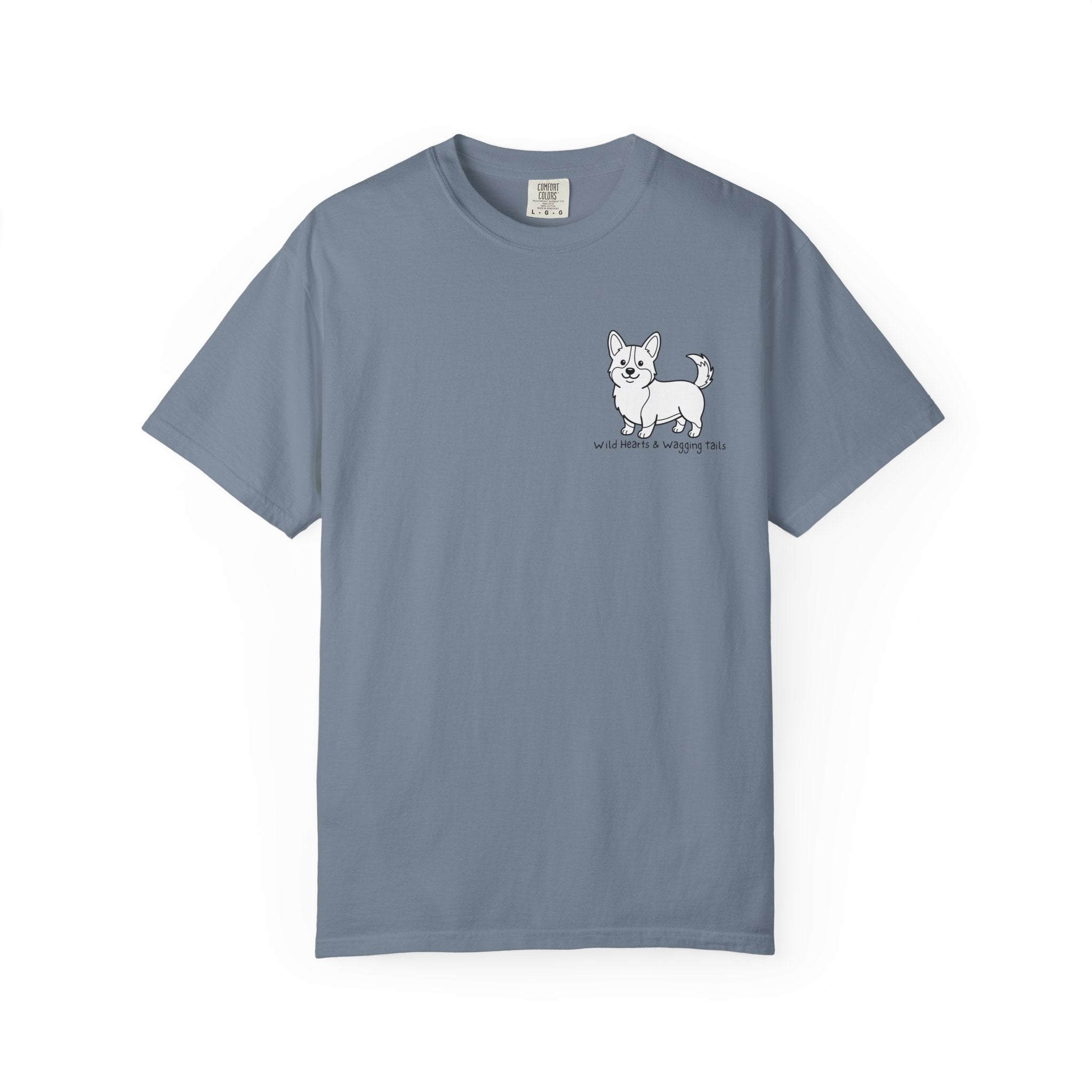 Corgi Graphic T-Shirt — "Wild Hearts & Wagging Tails"