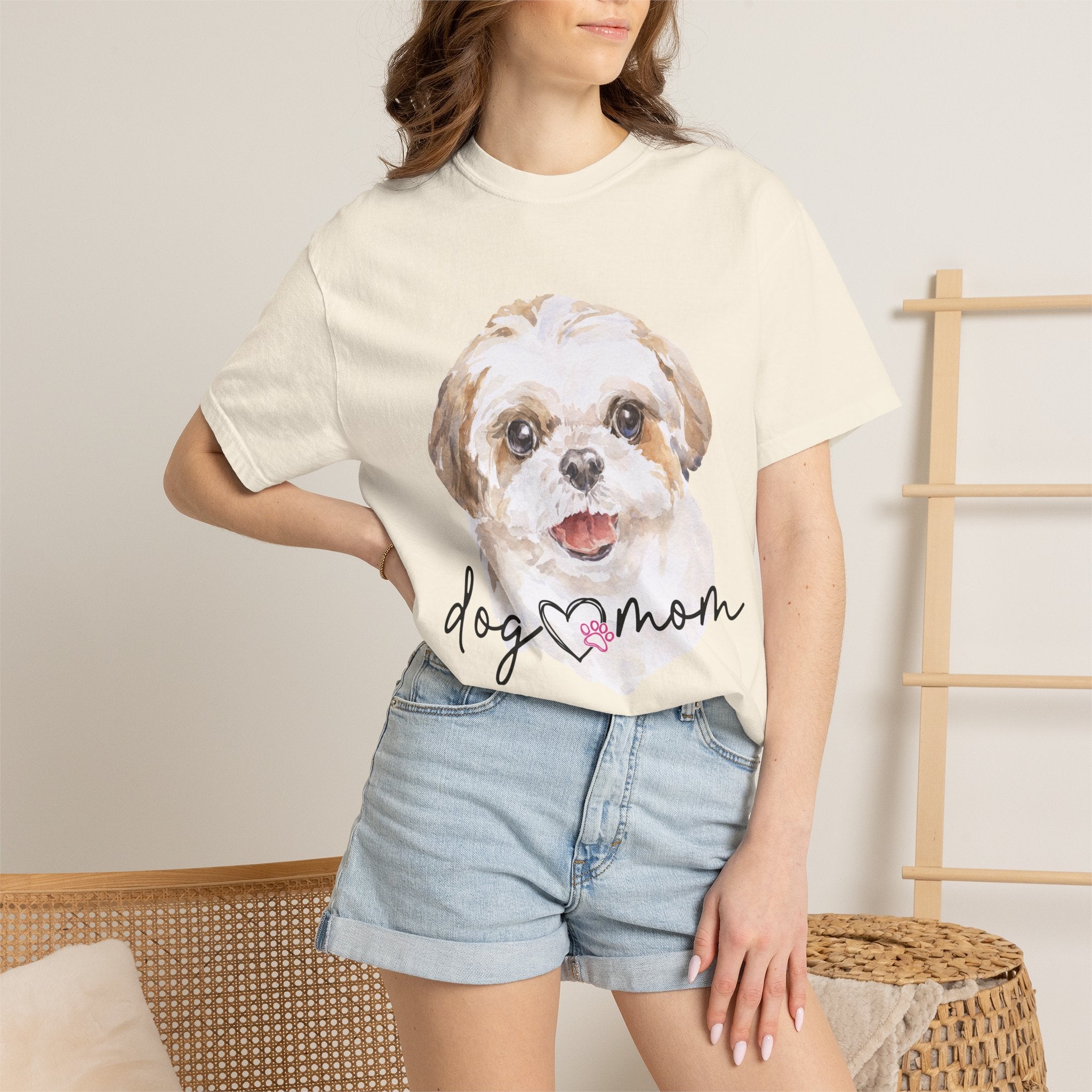Dog Mom T-Shirt — Watercolor Puppy Graphic Tee