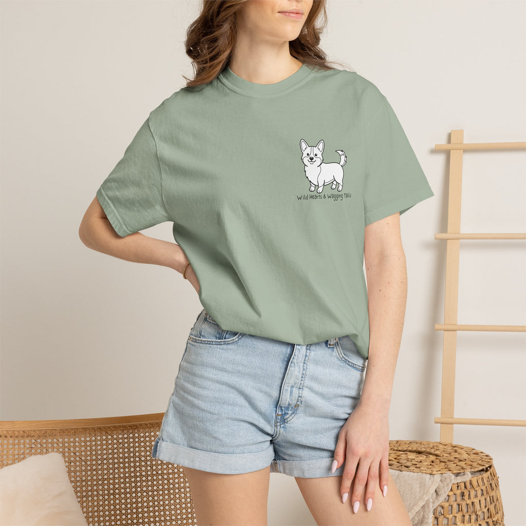 Corgi Graphic T-Shirt — "Wild Hearts & Wagging Tails"