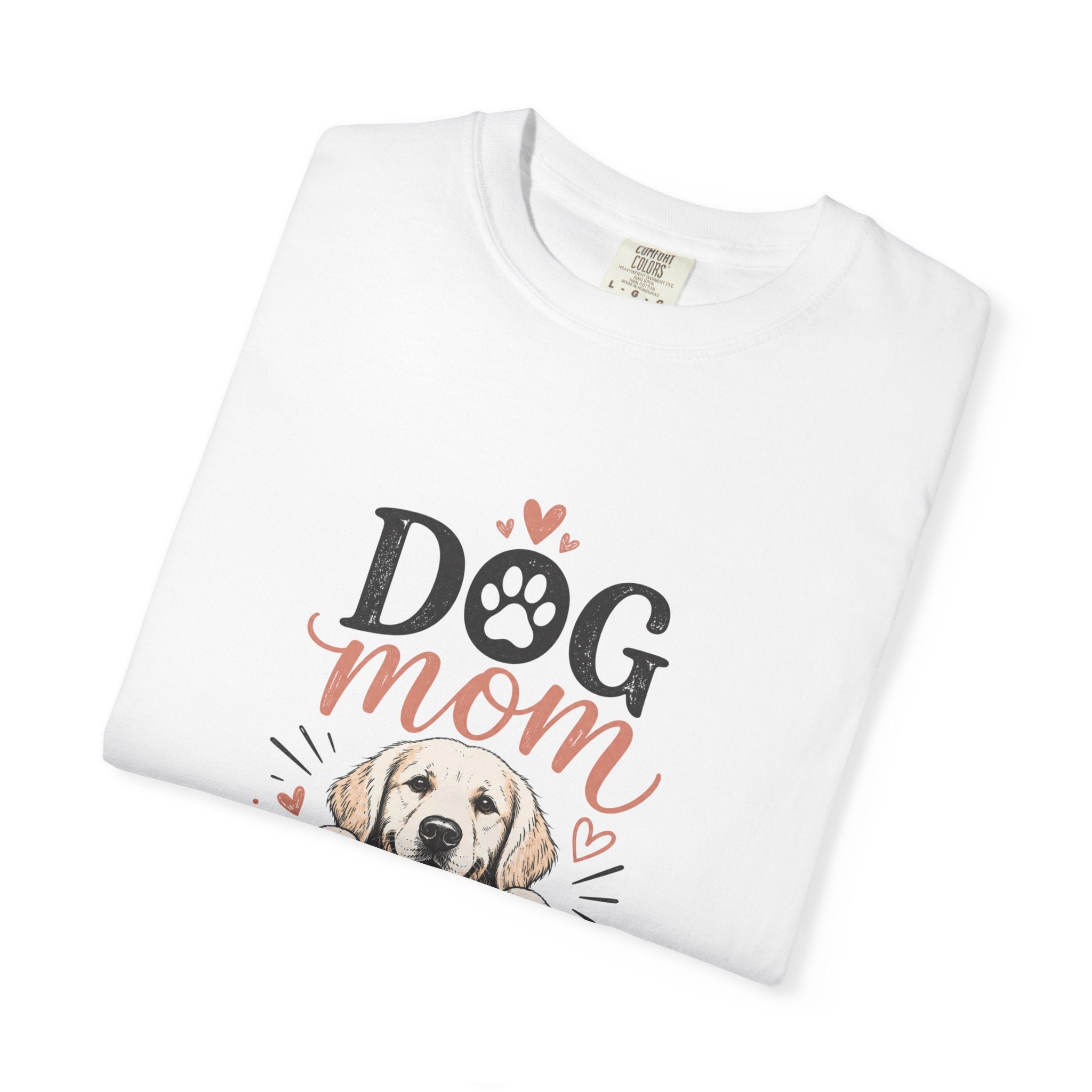 Dog Mom T‑Shirt — Cute Paw Print & Puppy Graphic Tee for Dog Lovers