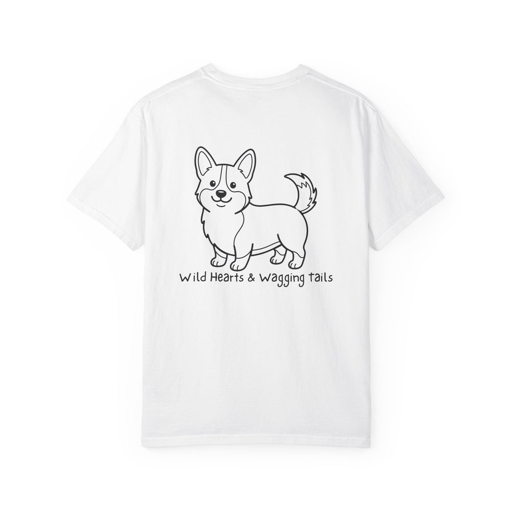 Corgi Graphic T-Shirt — "Wild Hearts & Wagging Tails"