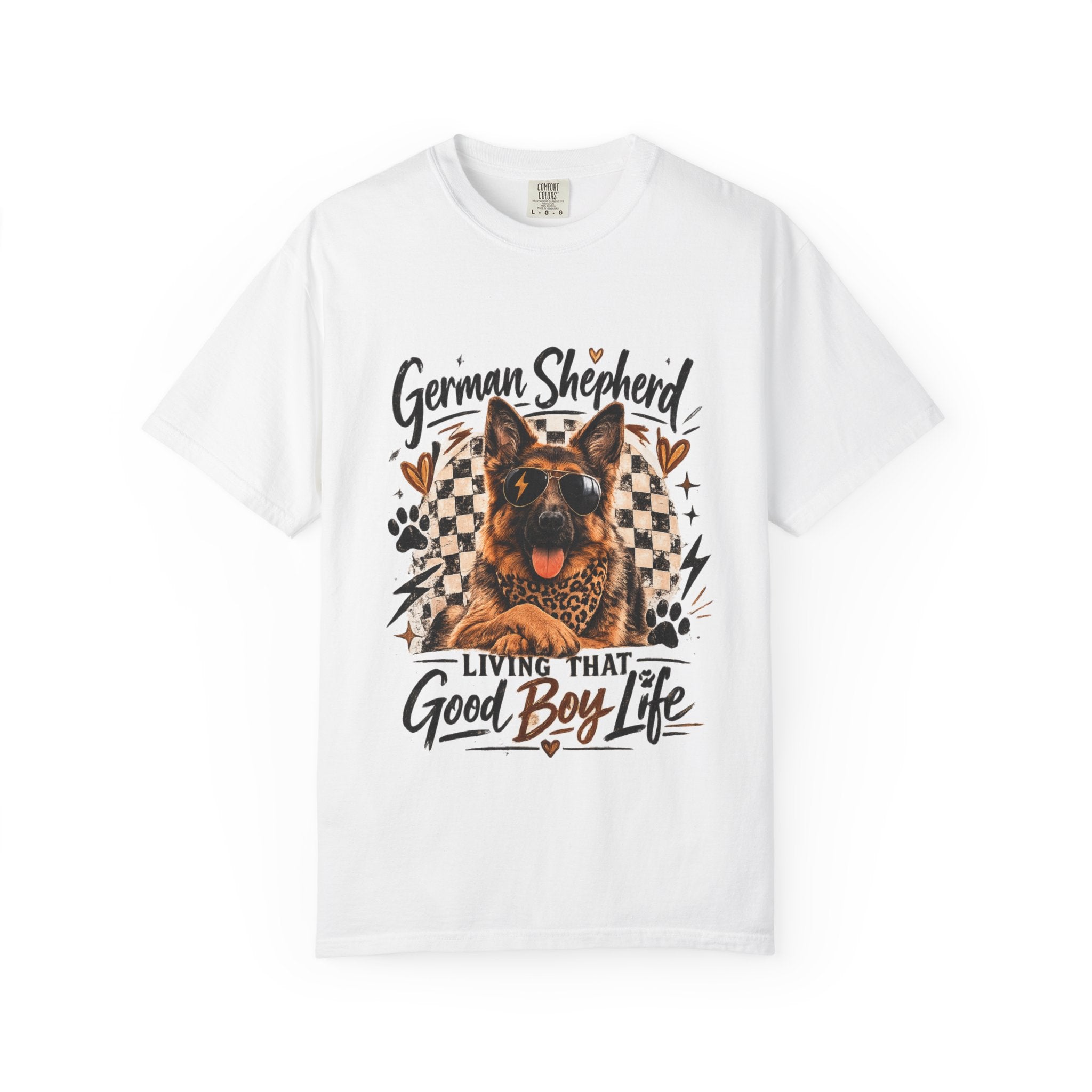 German Shepherd T-Shirt — "Living That Good Boy Life" Dog Lover Tee