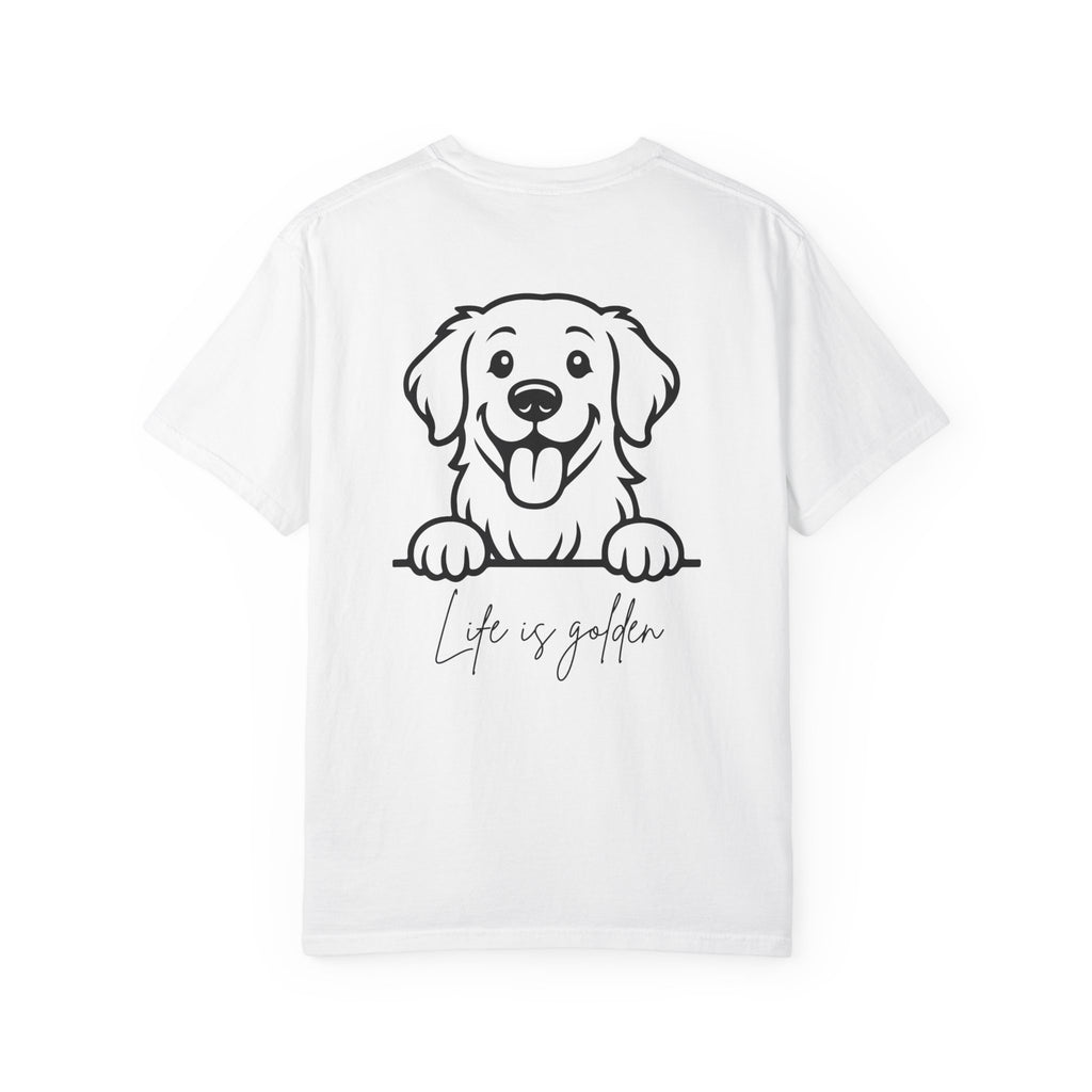 Golden Retriever T-Shirt — "Life is Golden" Cute Dog Graphic Tee