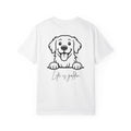 Golden Retriever T-Shirt — "Life is Golden" Cute Dog Graphic Tee