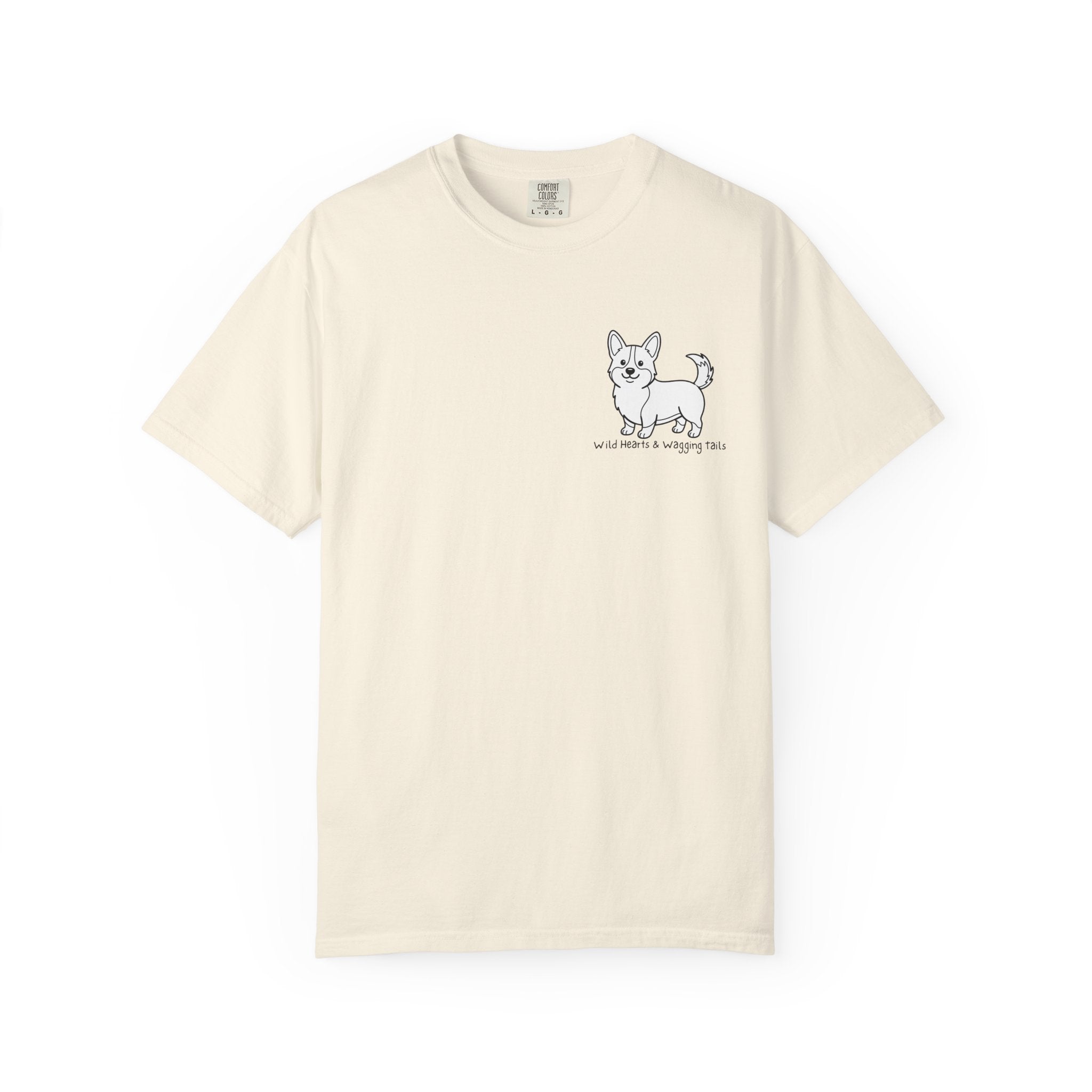 Corgi Graphic T-Shirt — "Wild Hearts & Wagging Tails"