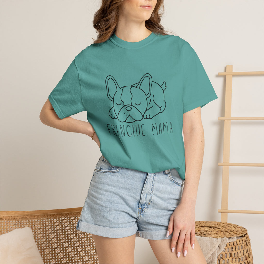 Frenchie Mama T-Shirt — Cute Sleeping French Bulldog Tee for Dog Moms