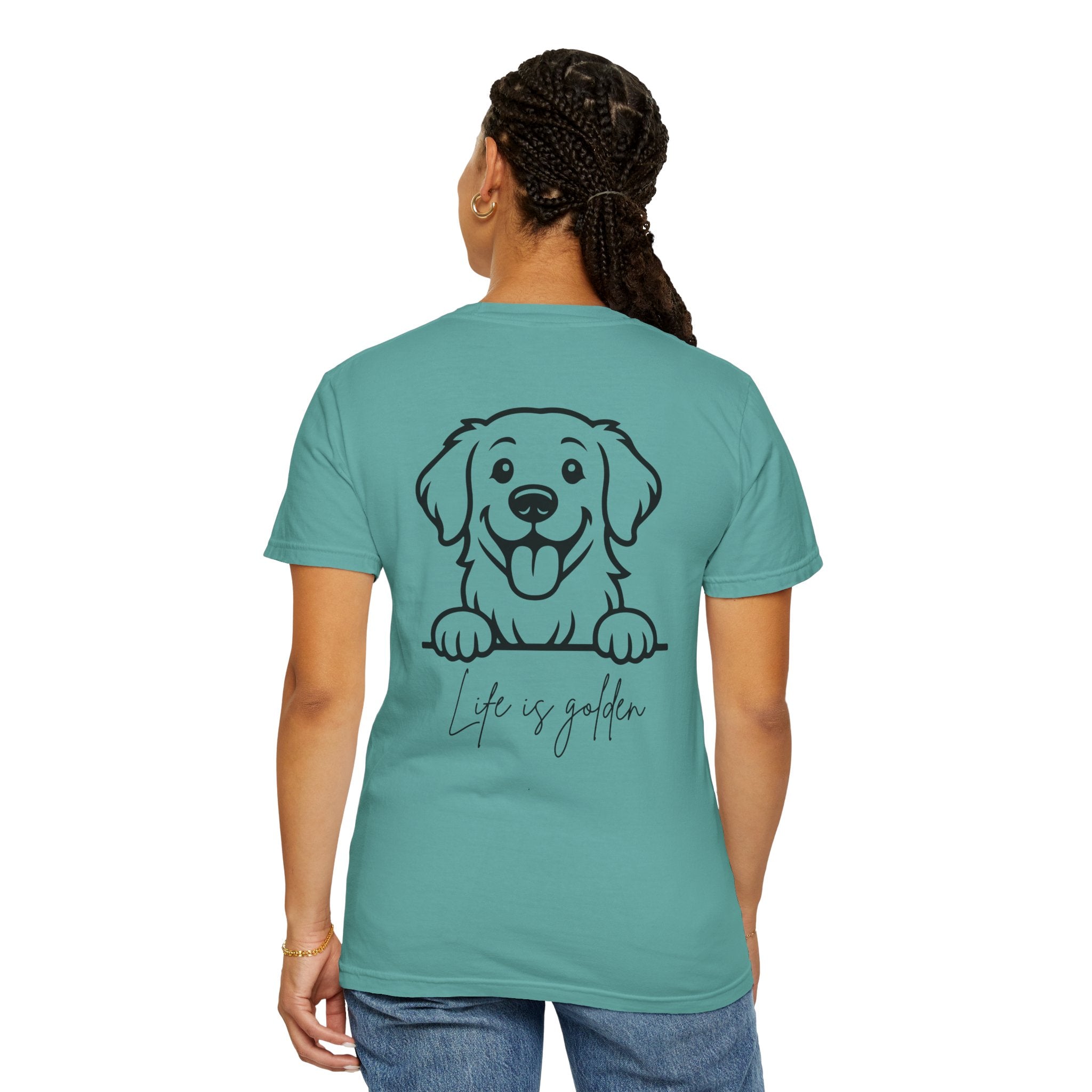 Golden Retriever T-Shirt — "Life is Golden" Cute Dog Graphic Tee