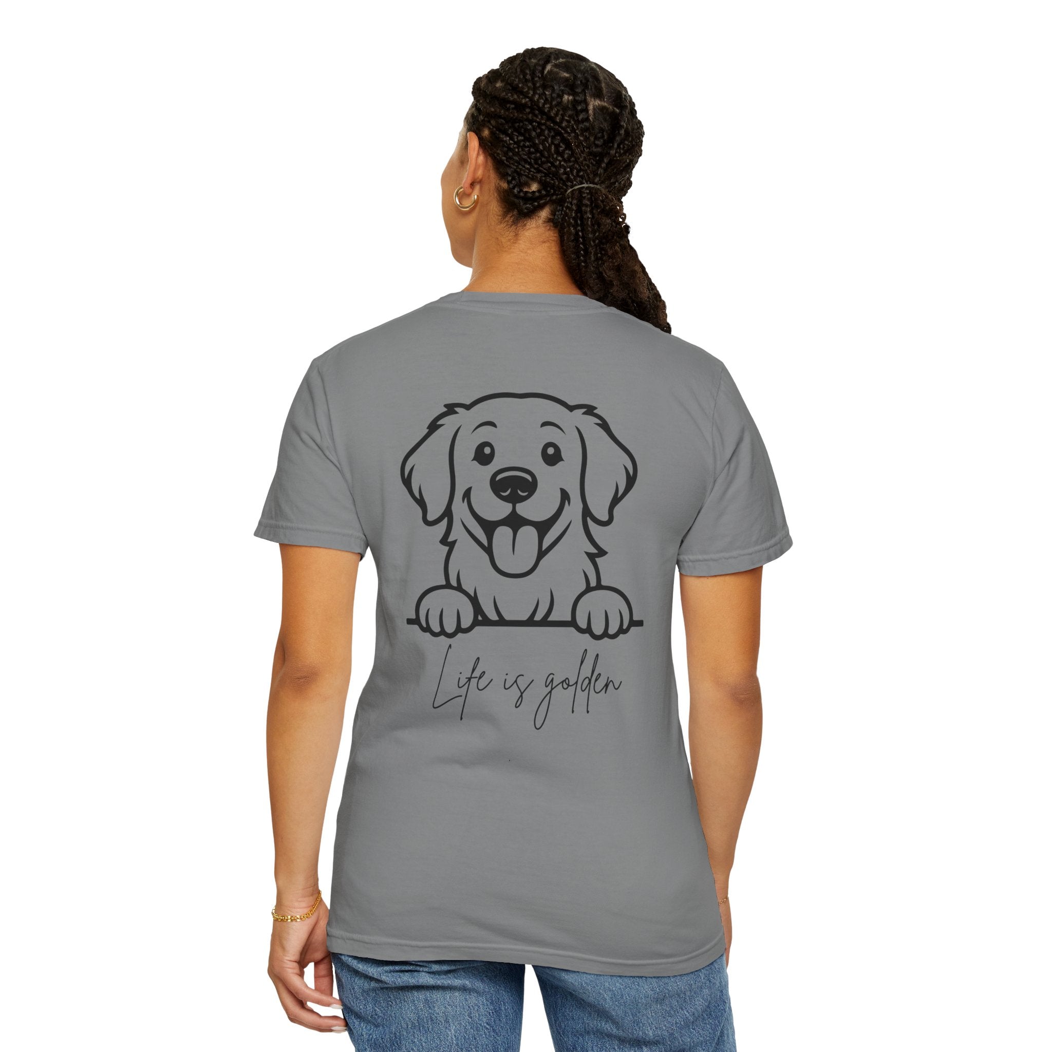 Golden Retriever T-Shirt — "Life is Golden" Cute Dog Graphic Tee