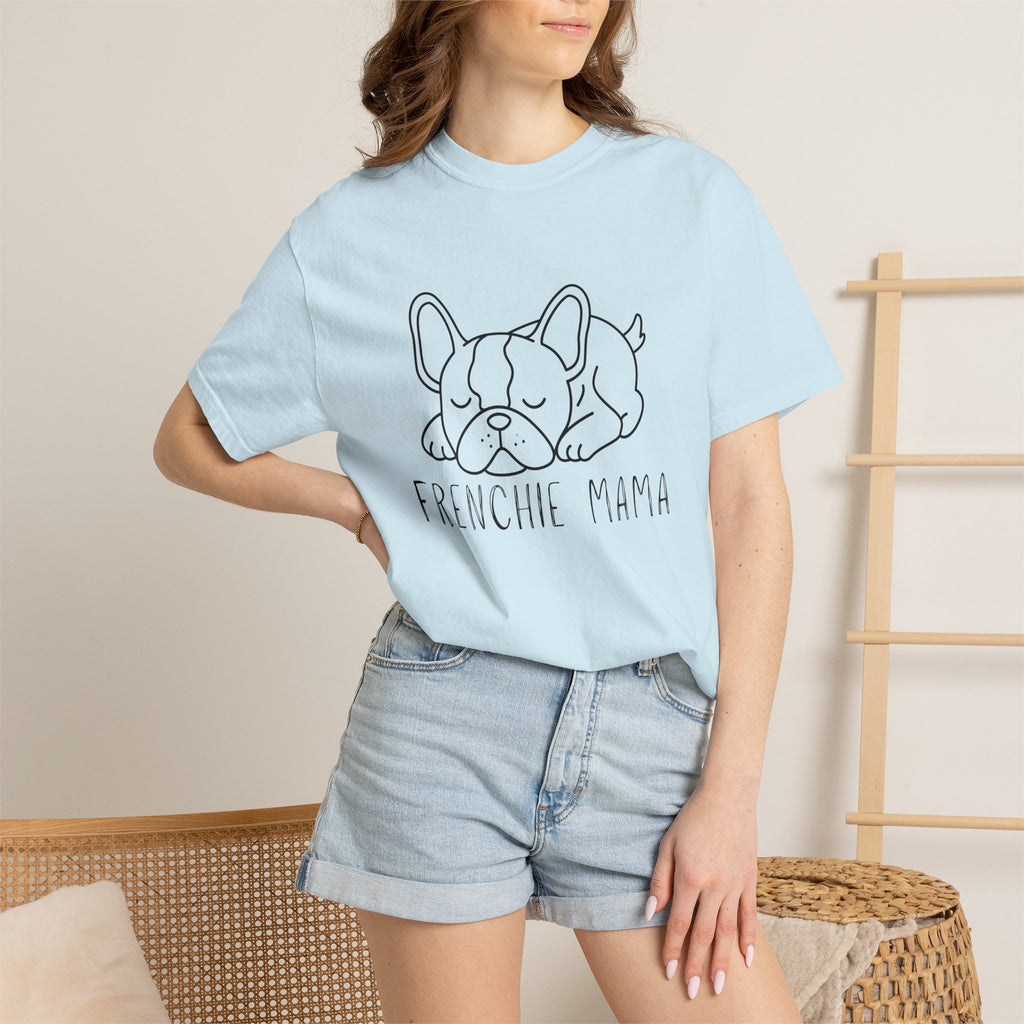 Frenchie Mama T-Shirt — Cute Sleeping French Bulldog Tee for Dog Moms