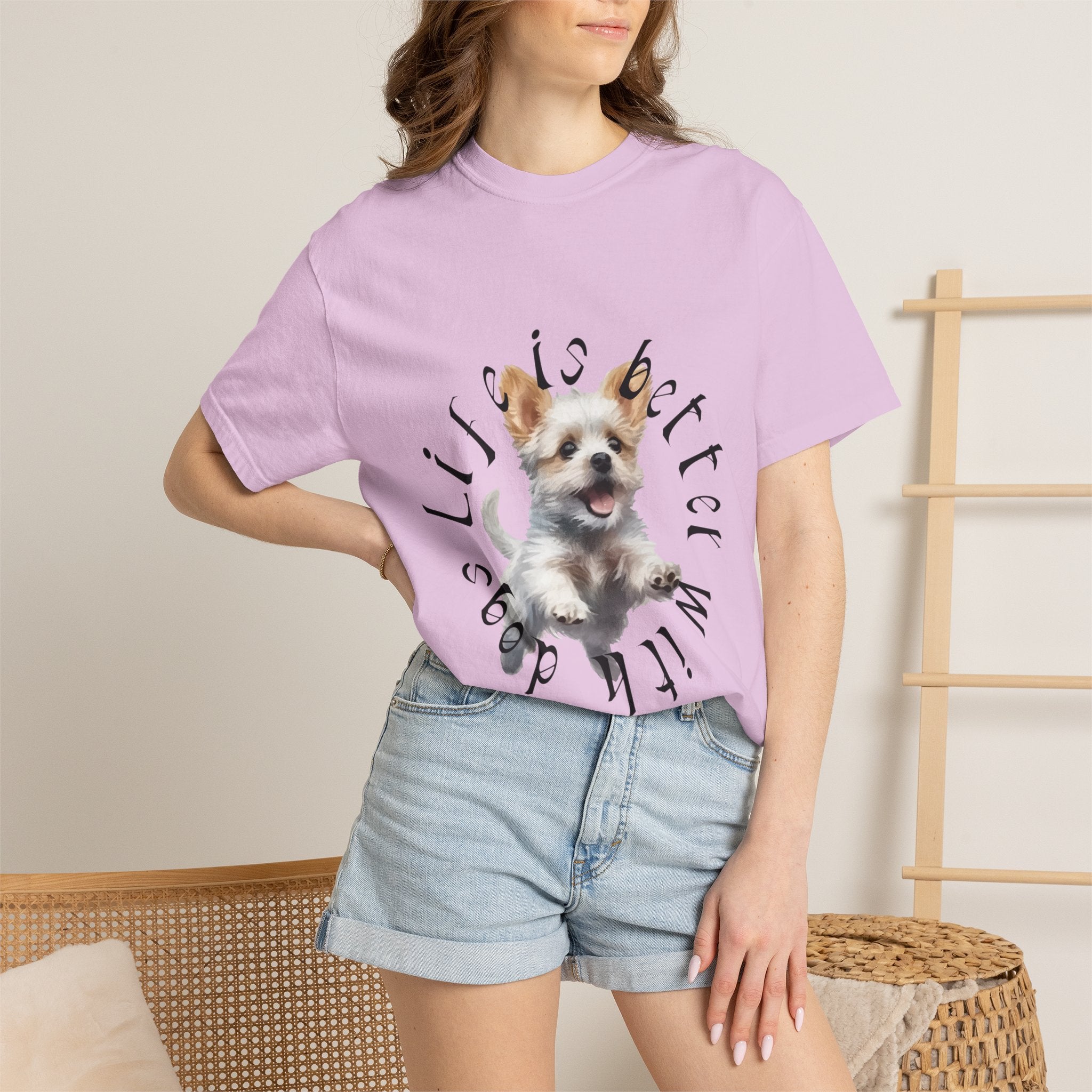 Dog Lovers T-Shirt — "Life Is Better With Dogs" Graphic Tee
