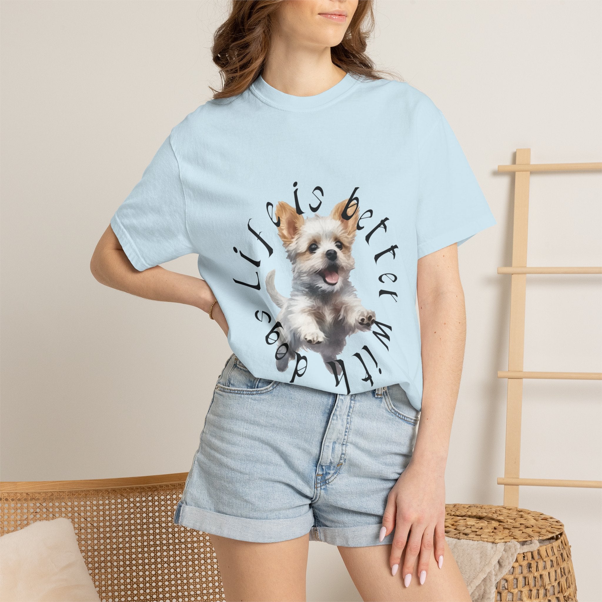 Dog Lovers T-Shirt — "Life Is Better With Dogs" Graphic Tee