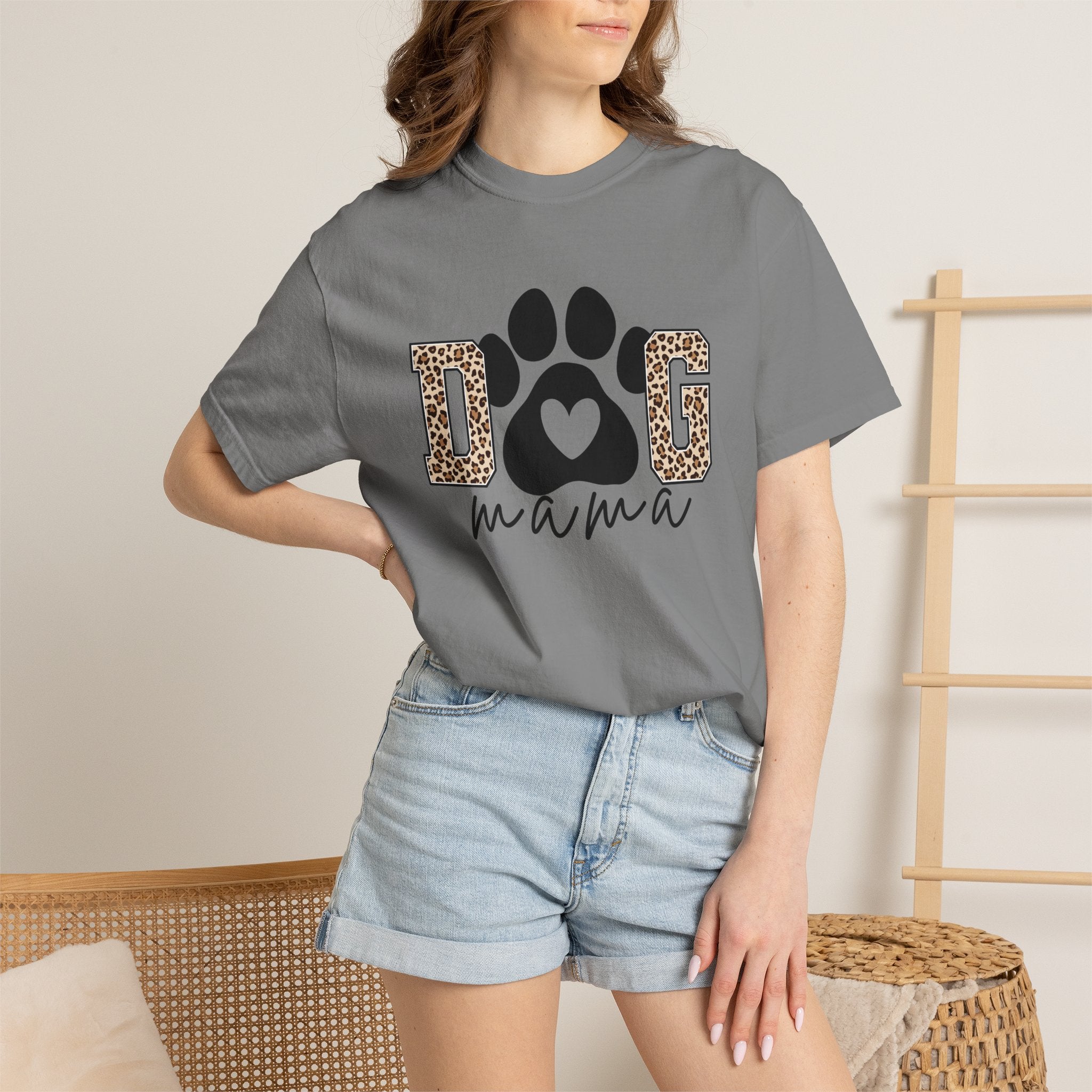 Dog Mama Leopard Paw T-Shirt